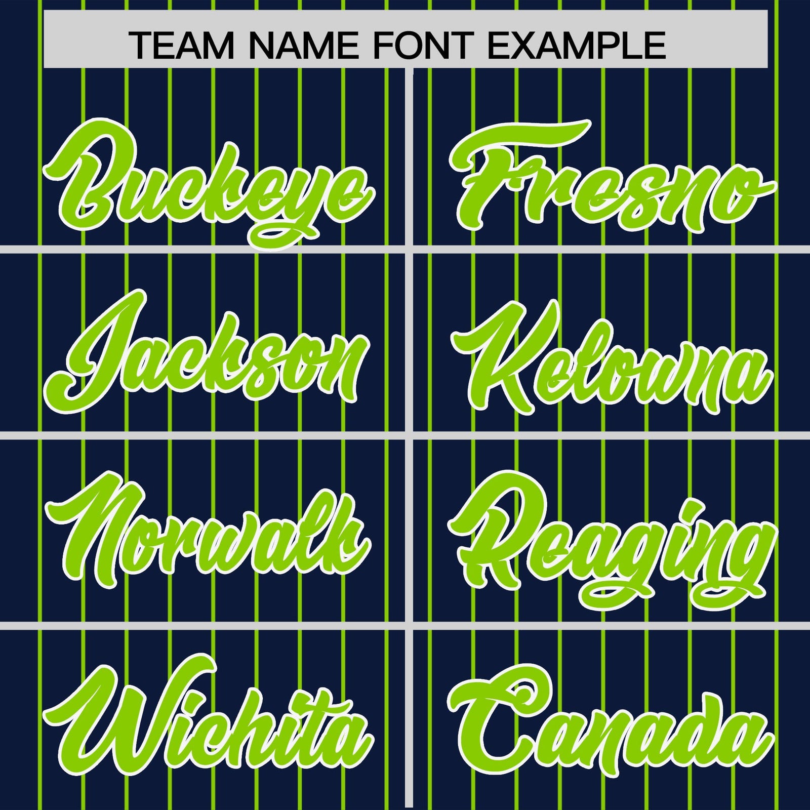 Custom Navy Neon Green Pinstripe Personalized Two-Tone Authentic Baseball Jersey