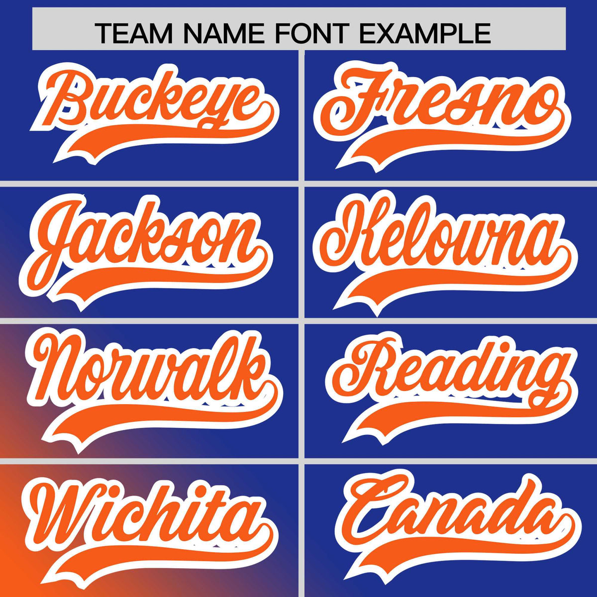 Custom Royal Orange Diagonal Stripe Personalized Gradient Fashion Baseball Jersey
