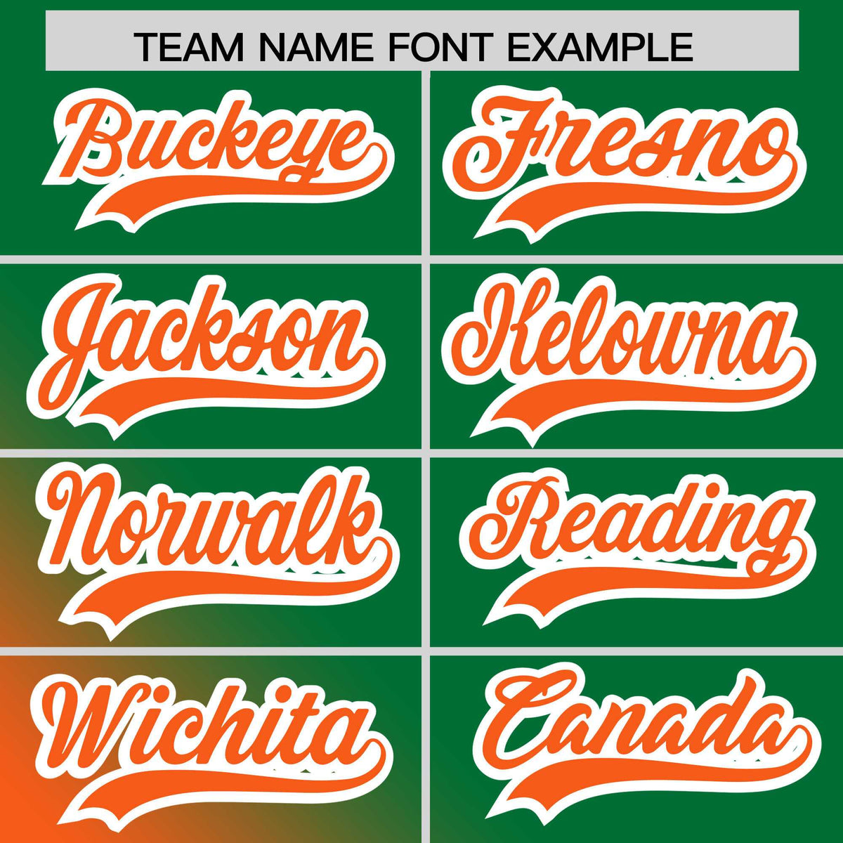 Custom Kelly Green Orange Diagonal Stripe Personalized Gradient Fashion Baseball Jersey