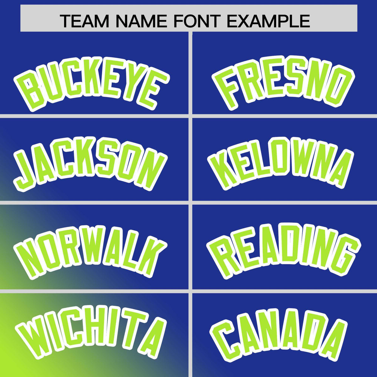 Custom Royal Neon Green Diagonal Stripe Personalized Gradient Fashion Baseball Jersey
