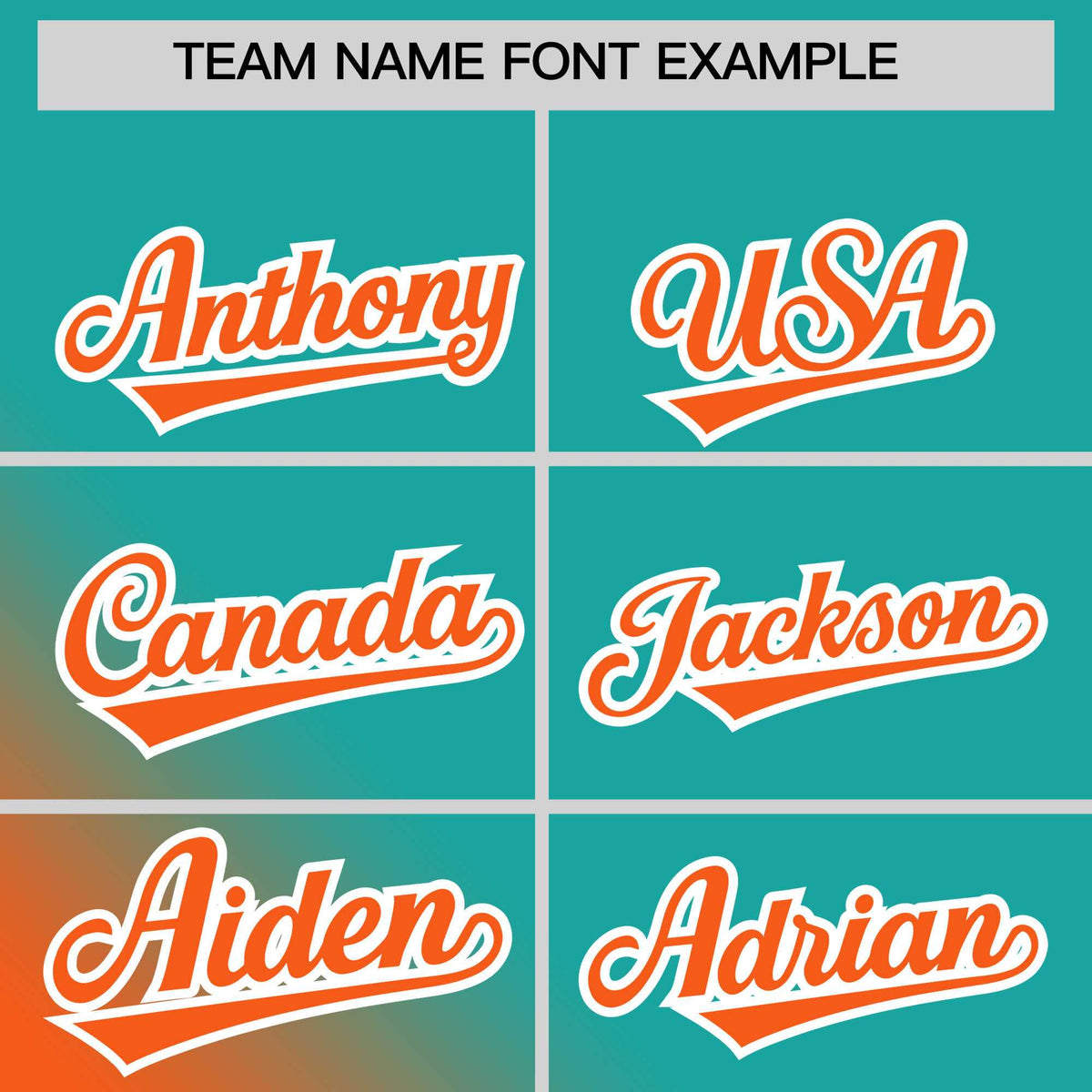 Custom Aqua Orange Diagonal Stripe Personalized Gradient Fashion Baseball Jersey