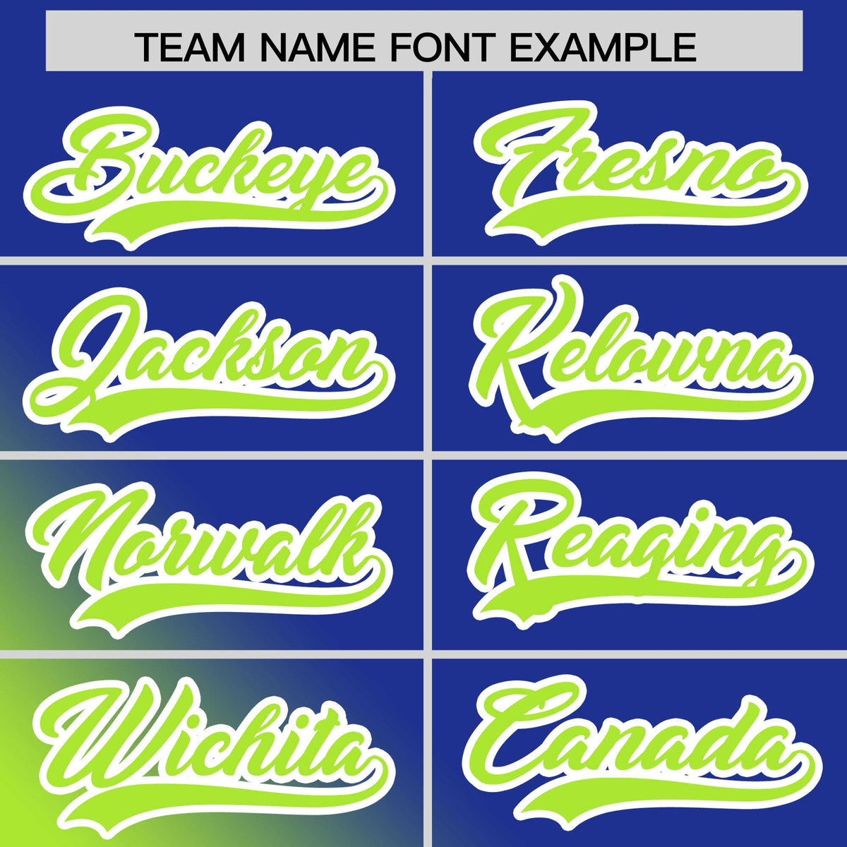 Custom Royal Neon Green Diagonal Stripe Personalized Gradient Fashion Baseball Jersey