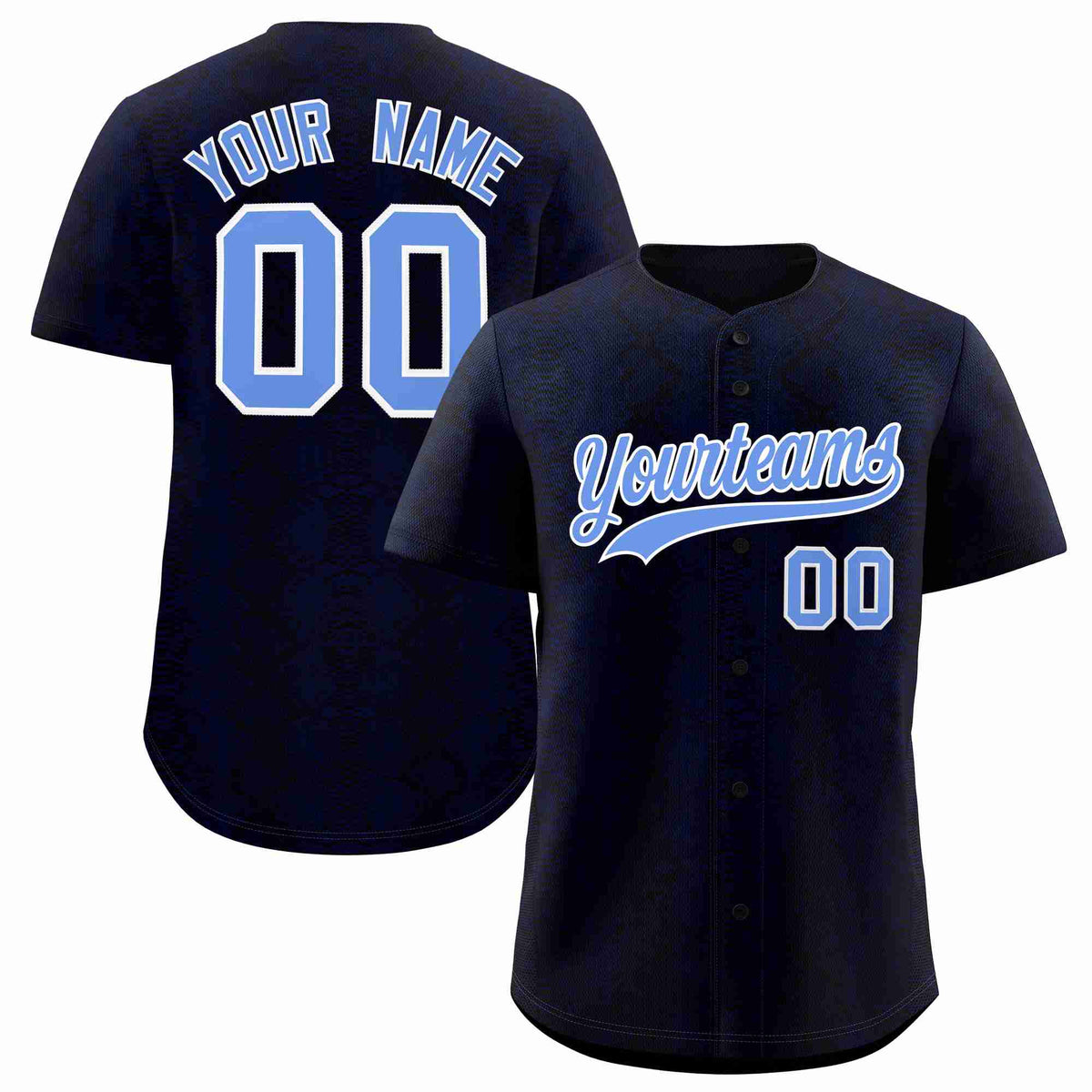 Custom Multi Color Snakeskin Pattern Authentic Baseball Jersey
