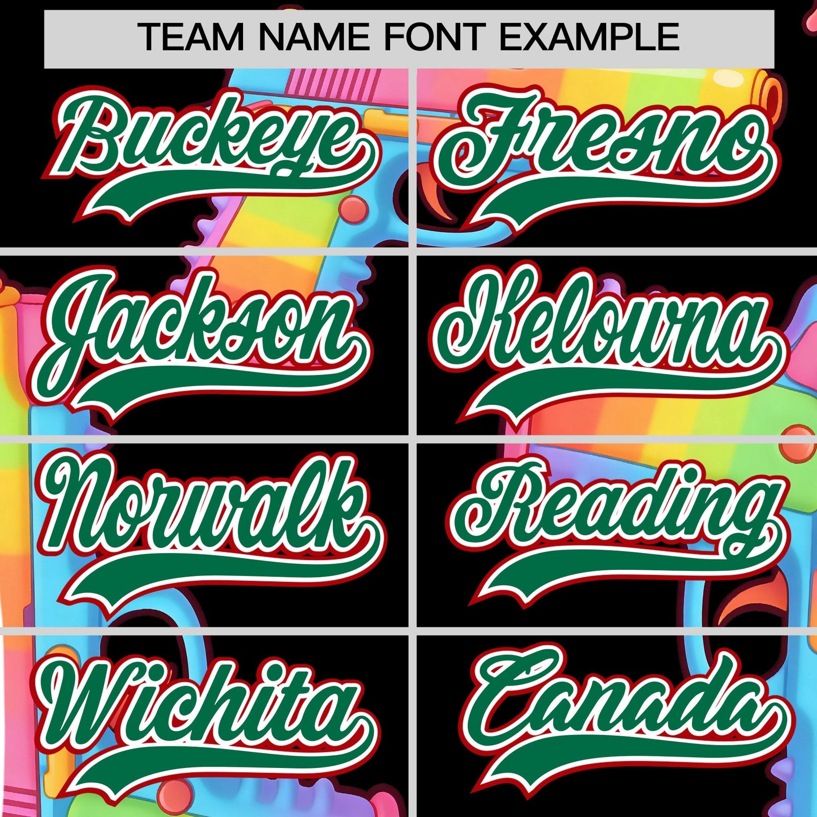 Custom Youth Baseball Jersey Black Kelly Green Sugar-Coated Firepower Graffiti Pattern Urban Fashion