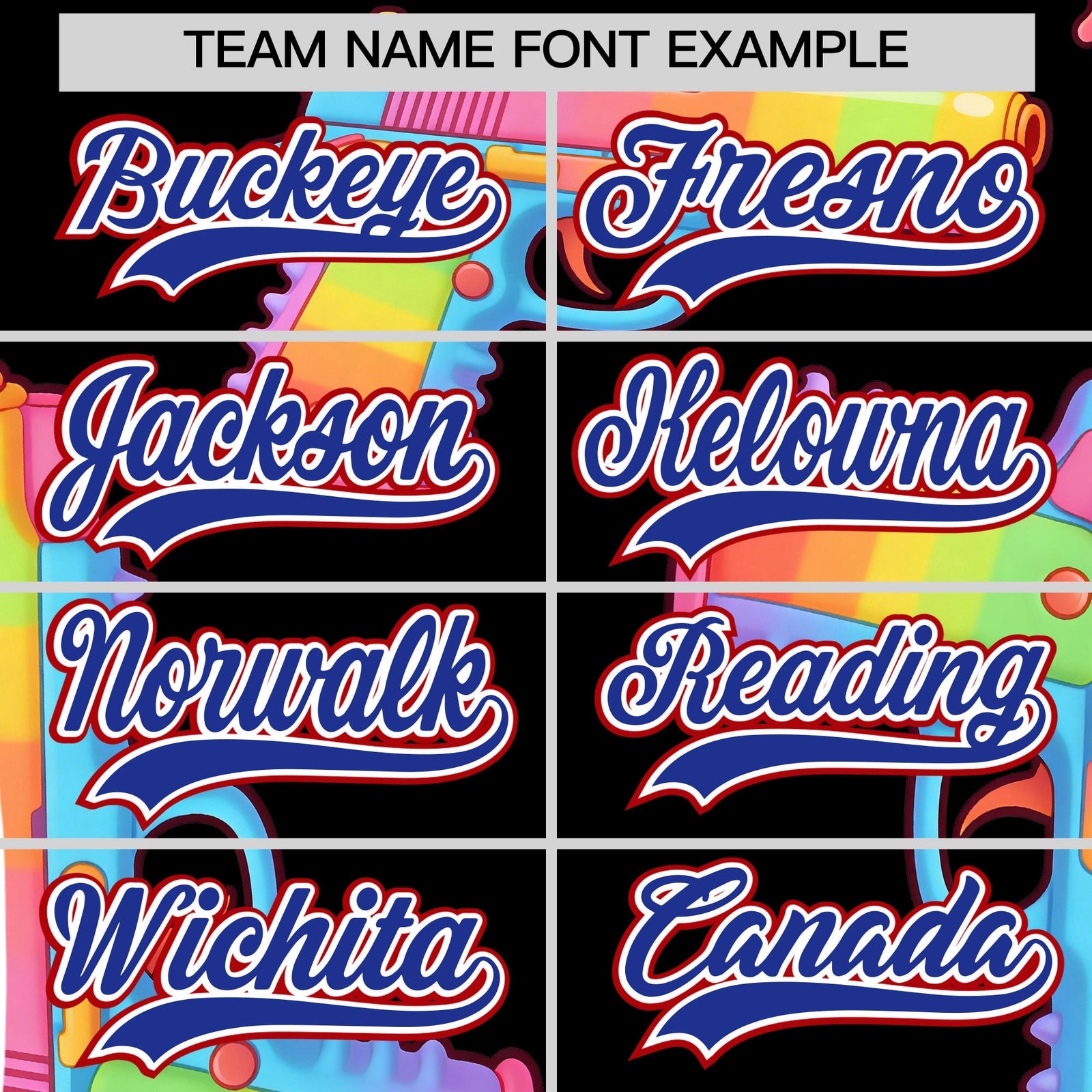 Custom Youth Baseball Jersey Black Royal Blue Sugar-Coated Firepower Graffiti Pattern Street Style