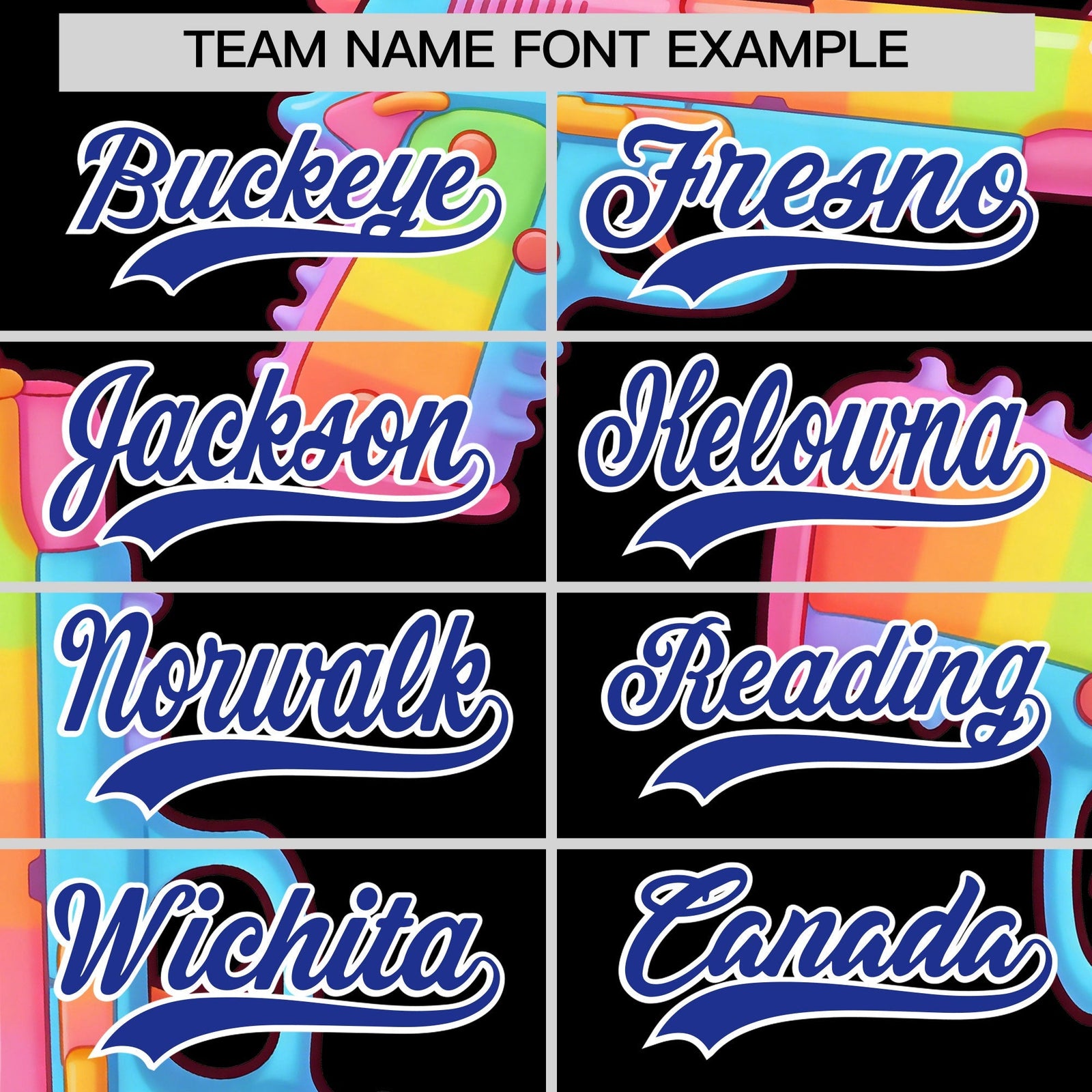 Custom Youth Baseball Jersey Black Royal Blue Sugar-Coated Firepower Graffiti Pattern Street Style