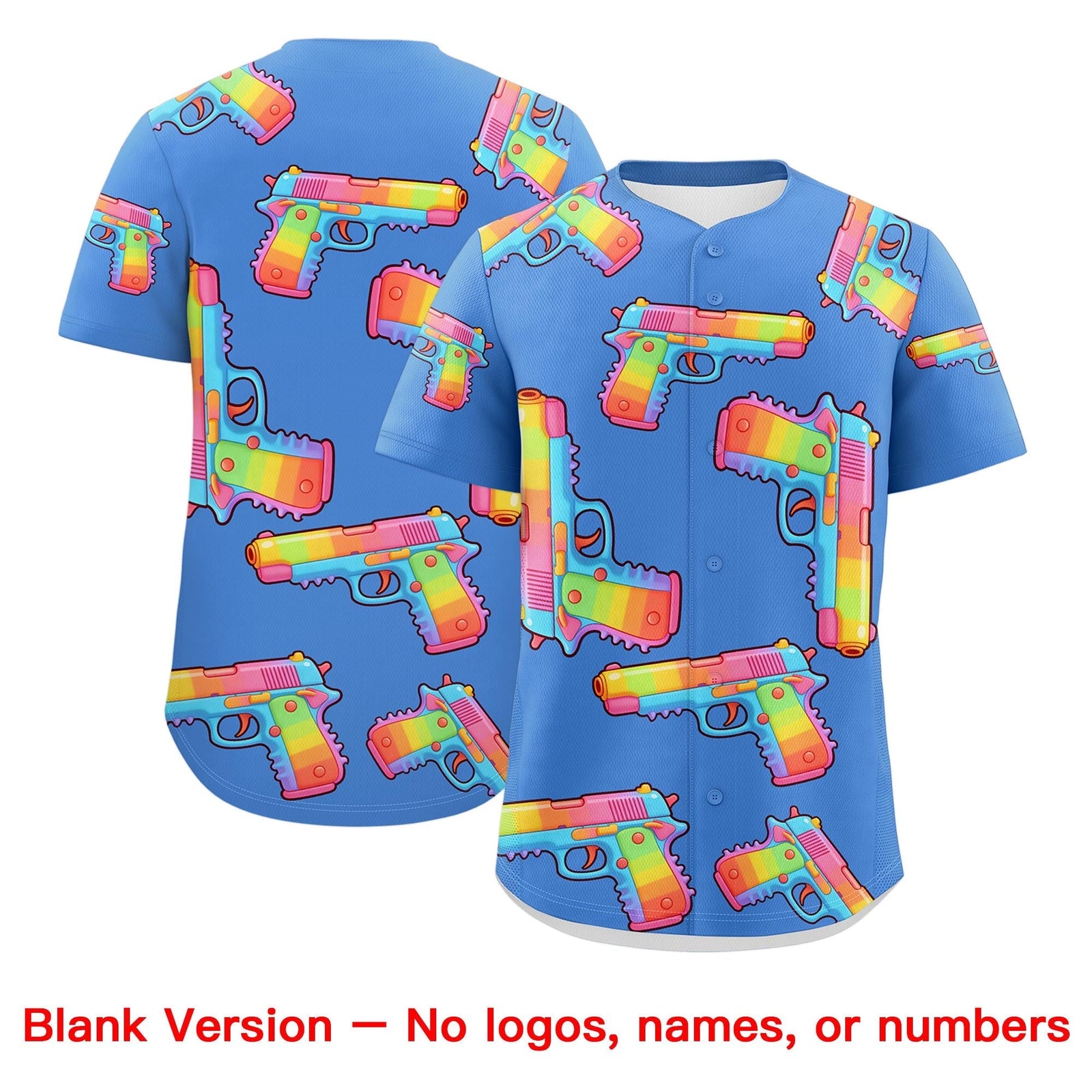 Custom Youth Baseball Jersey Powder Blue Pink Sugar-Coated Firepower Graffiti Pattern Urban Fashion