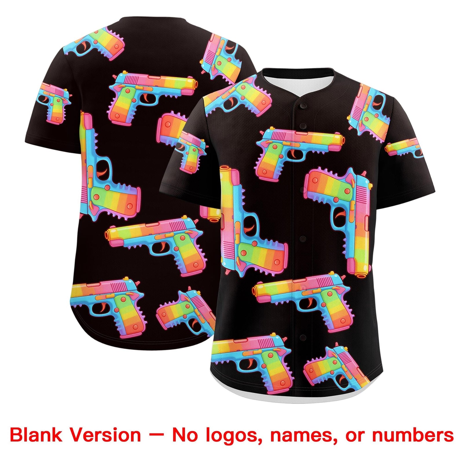 Custom Youth Baseball Jersey Brown Red Sugar-Coated Firepower Graffiti Pattern Urban Fashion