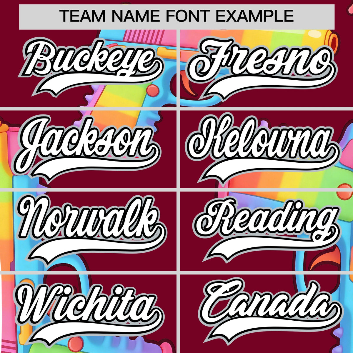 Custom Youth Baseball Jersey Crimson White Sugar-Coated Firepower Graffiti Pattern Urban Fashion