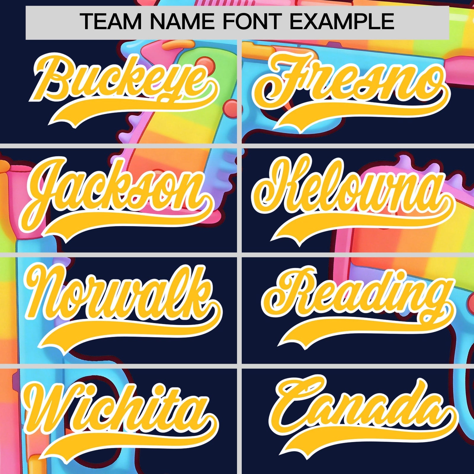 Custom Youth Baseball Jersey Navy Yellow Sugar-Coated Firepower Graffiti Pattern Hip-hop