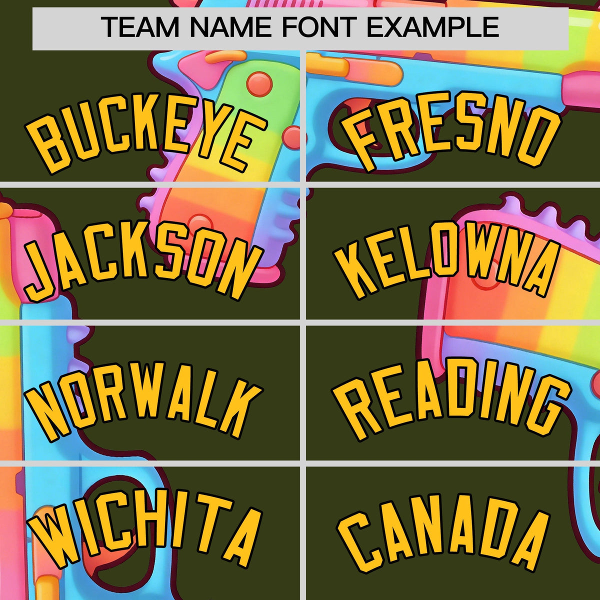 Custom Youth Baseball Jersey Olive Yellow Sugar-Coated Firepower Graffiti Pattern Street Style