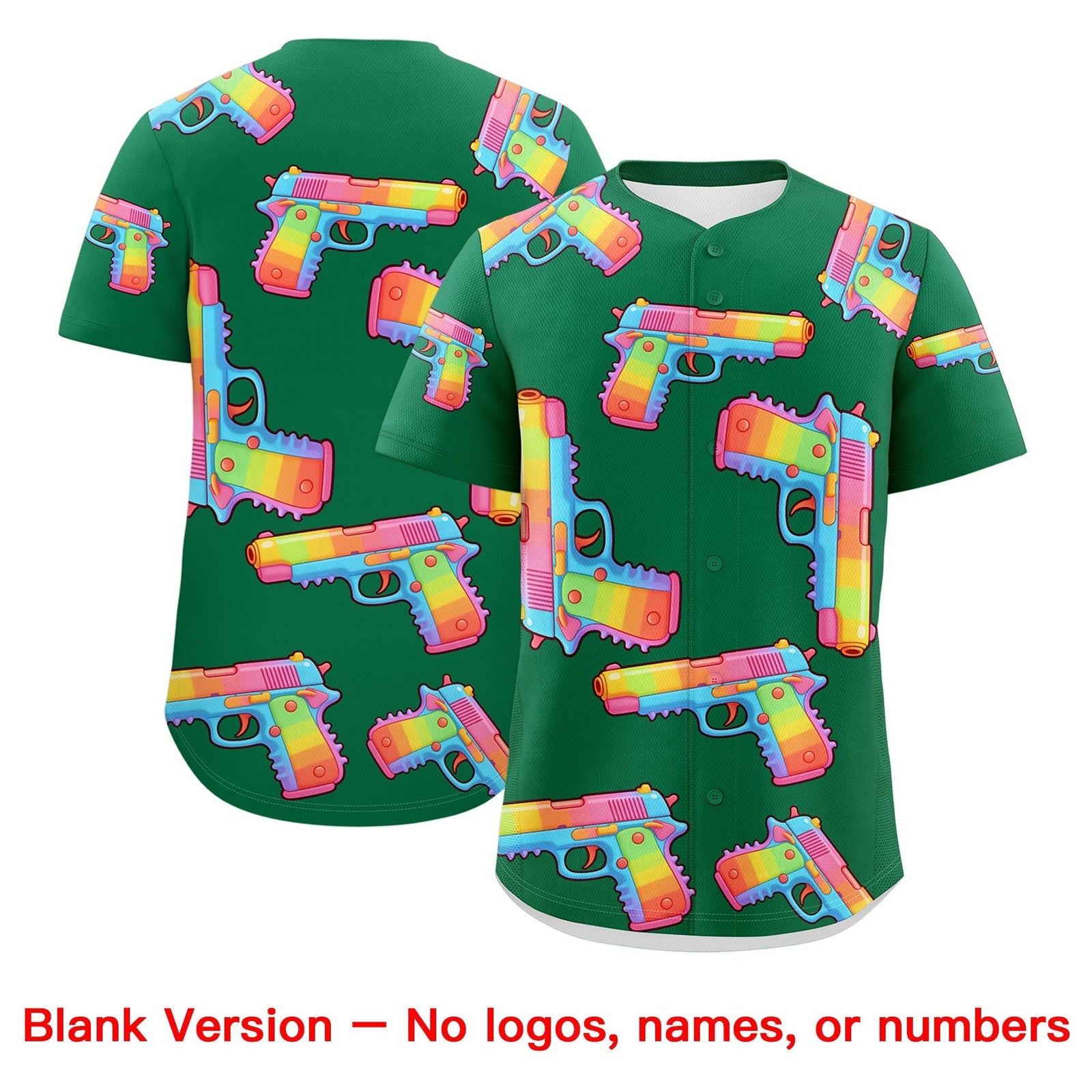 Custom Youth Baseball Jersey Kelly Green Pink Sugar-Coated Firepower Graffiti Pattern Hip-hop