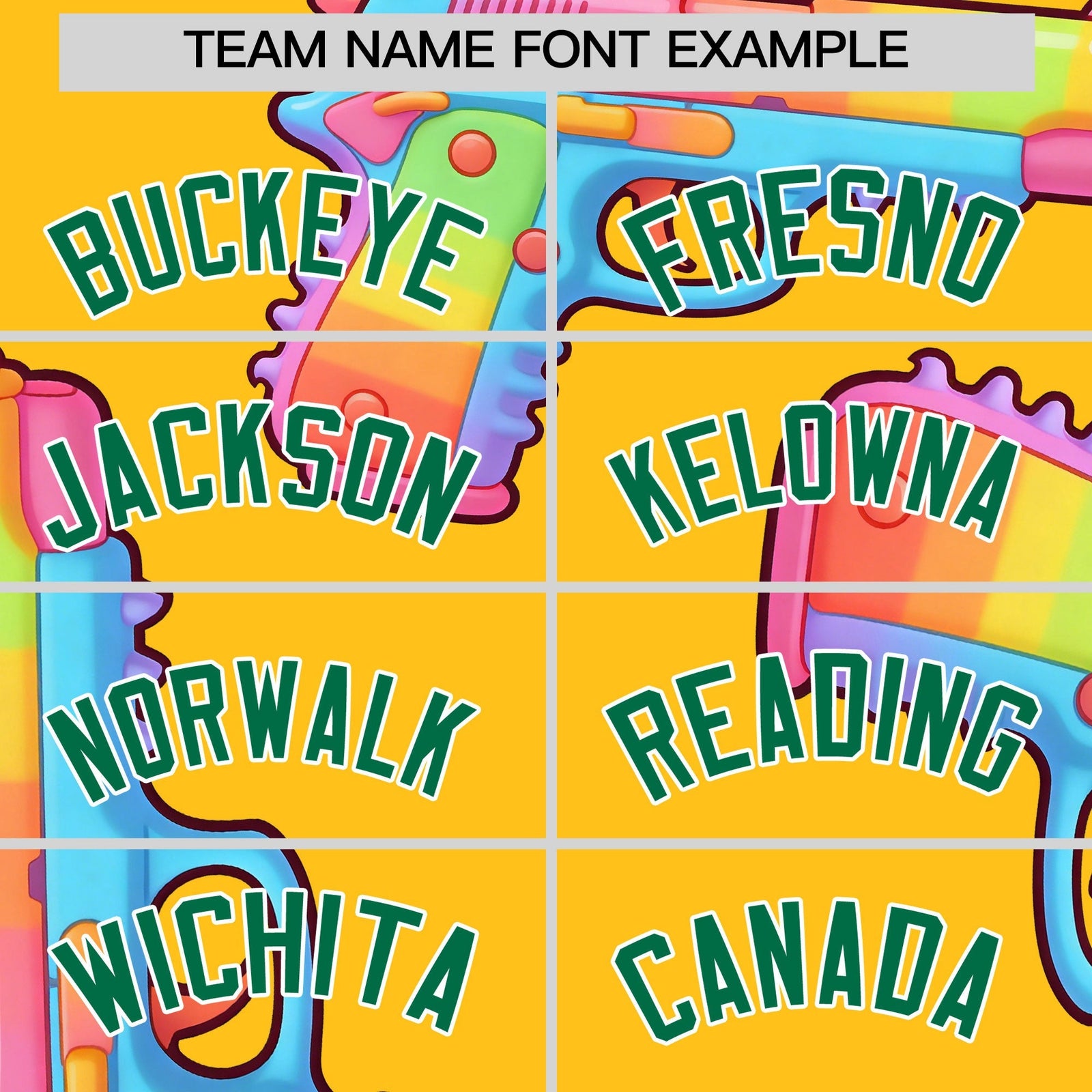 Custom Youth Baseball Jersey Yellow Kelly Green Sugar-Coated Firepower Graffiti Pattern Urban Fashion