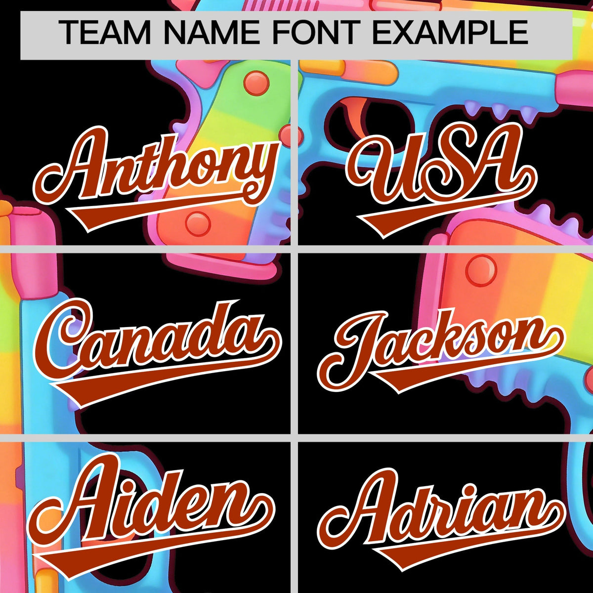 Custom Youth Baseball Jersey Black Dark Orange Sugar-Coated Firepower Graffiti Pattern Urban Fashion