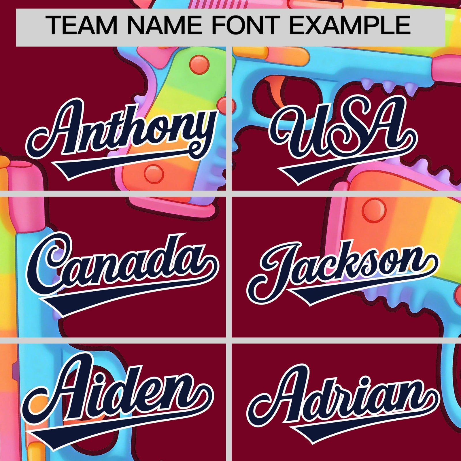 Custom Youth Baseball Jersey Crimson Navy Sugar-Coated Firepower Graffiti Pattern Street Style