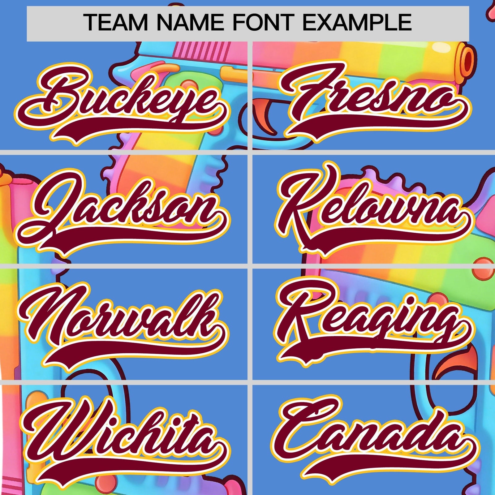 Custom Youth Baseball Jersey Powder Blue Crimson Sugar-Coated Firepower Graffiti Pattern Street Style