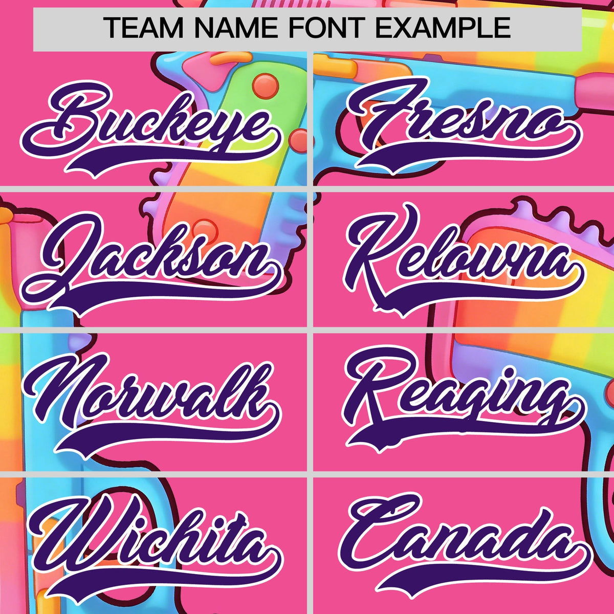 Custom Youth Baseball Jersey Pink Purple Sugar-Coated Firepower Graffiti Pattern Street Style