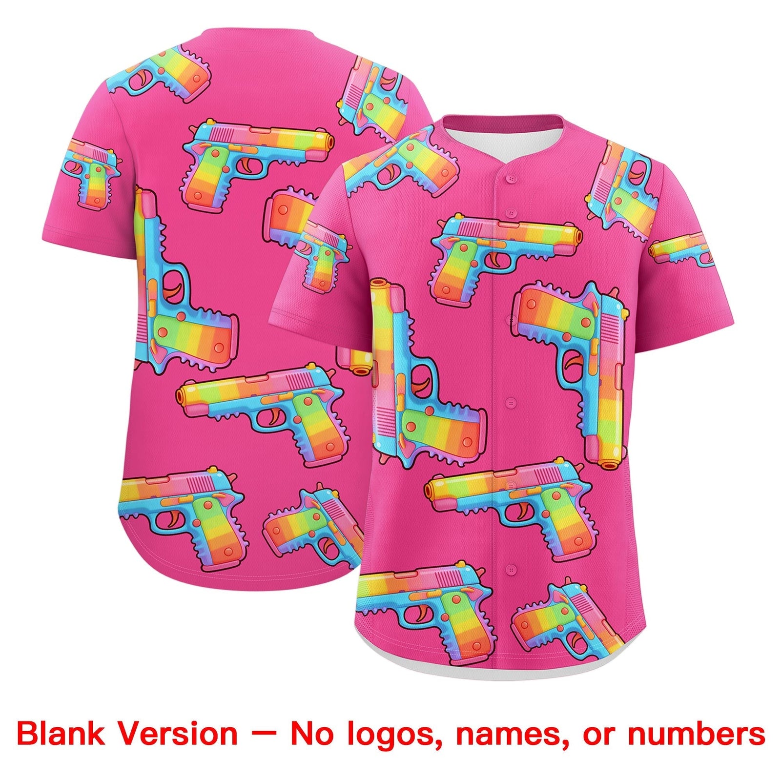 Custom Youth Baseball Jersey Pink White Sugar-Coated Firepower Graffiti Pattern Urban Fashion
