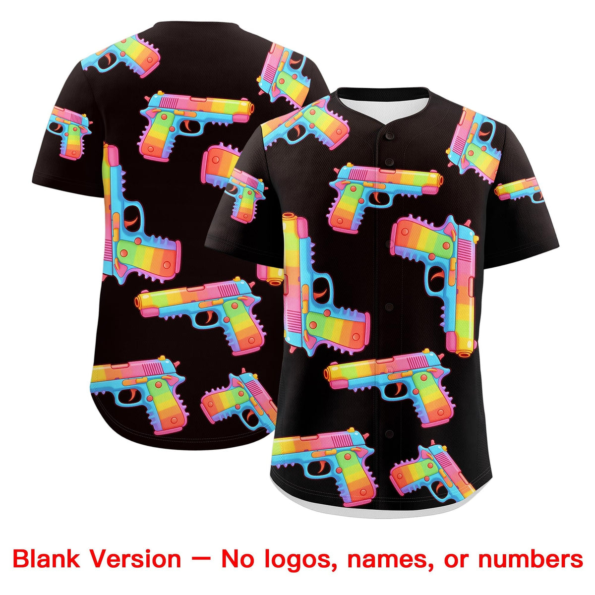 Custom Youth Baseball Jersey Brown Red Sugar-Coated Firepower Graffiti Pattern Urban Fashion