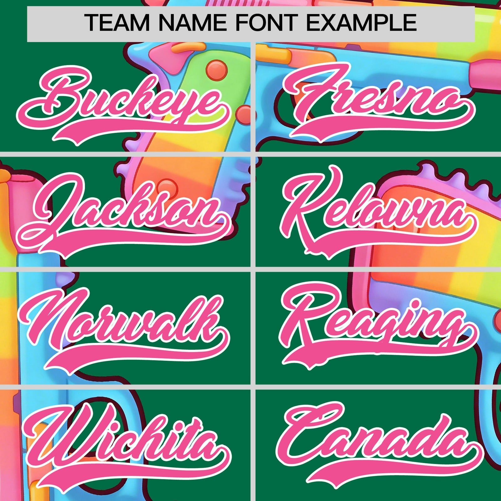 Custom Youth Baseball Jersey Kelly Green Pink Sugar-Coated Firepower Graffiti Pattern Hip-hop