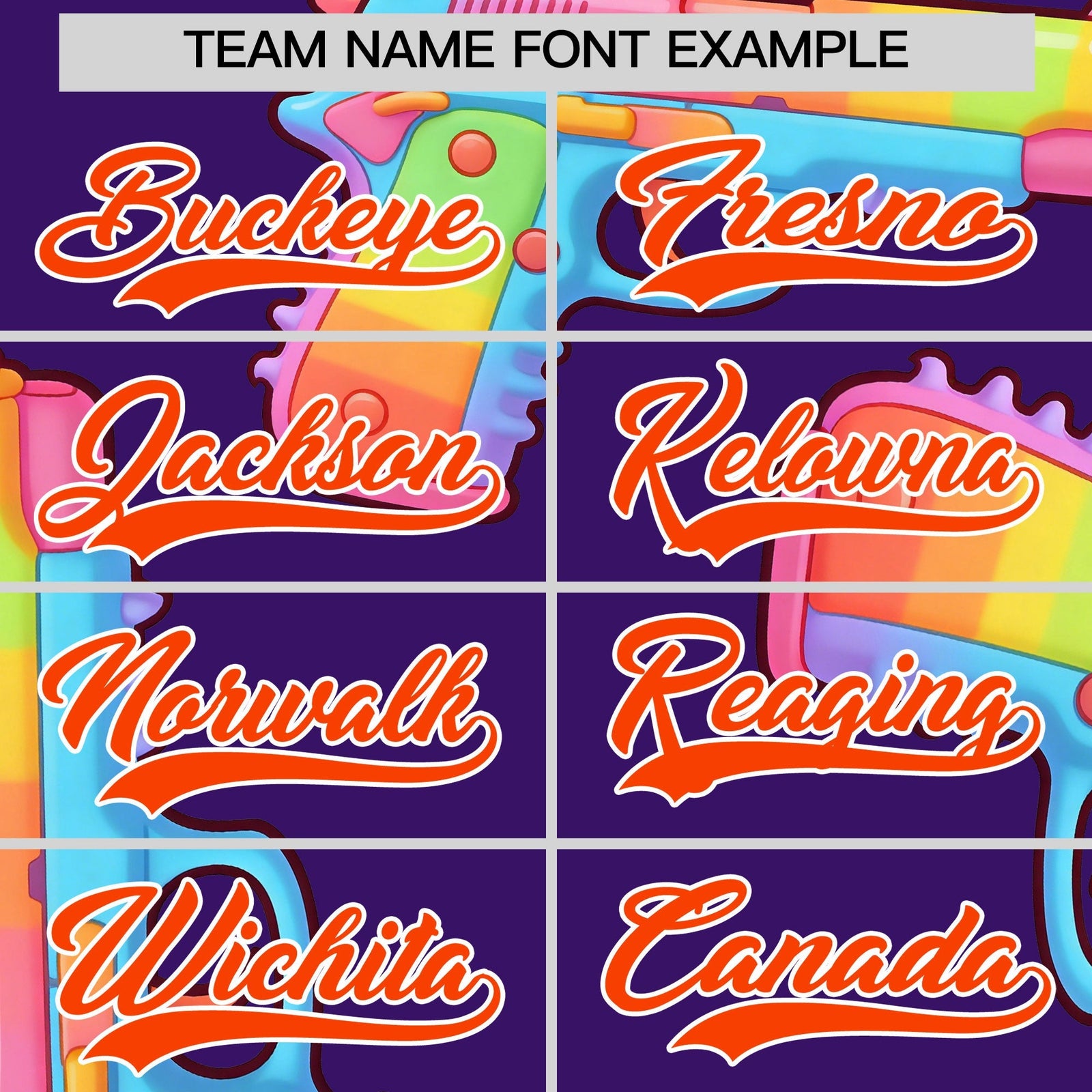 Custom Youth Baseball Jersey Purple Orange Sugar-Coated Firepower Graffiti Pattern Hip-hop