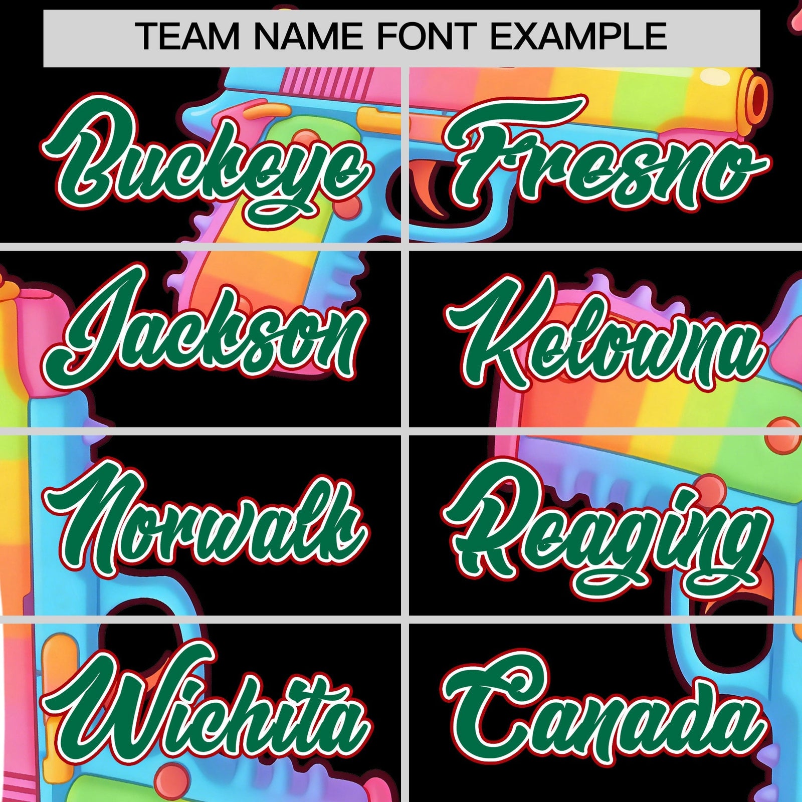 Custom Youth Baseball Jersey Black Kelly Green Sugar-Coated Firepower Graffiti Pattern Urban Fashion