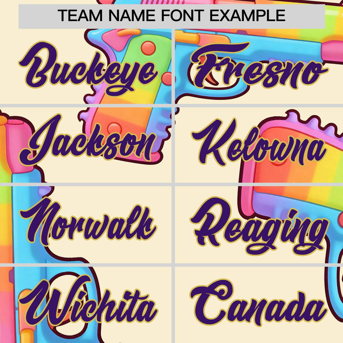 Custom Youth Baseball Jersey Cream Purple Sugar-Coated Firepower Graffiti Pattern Street Style