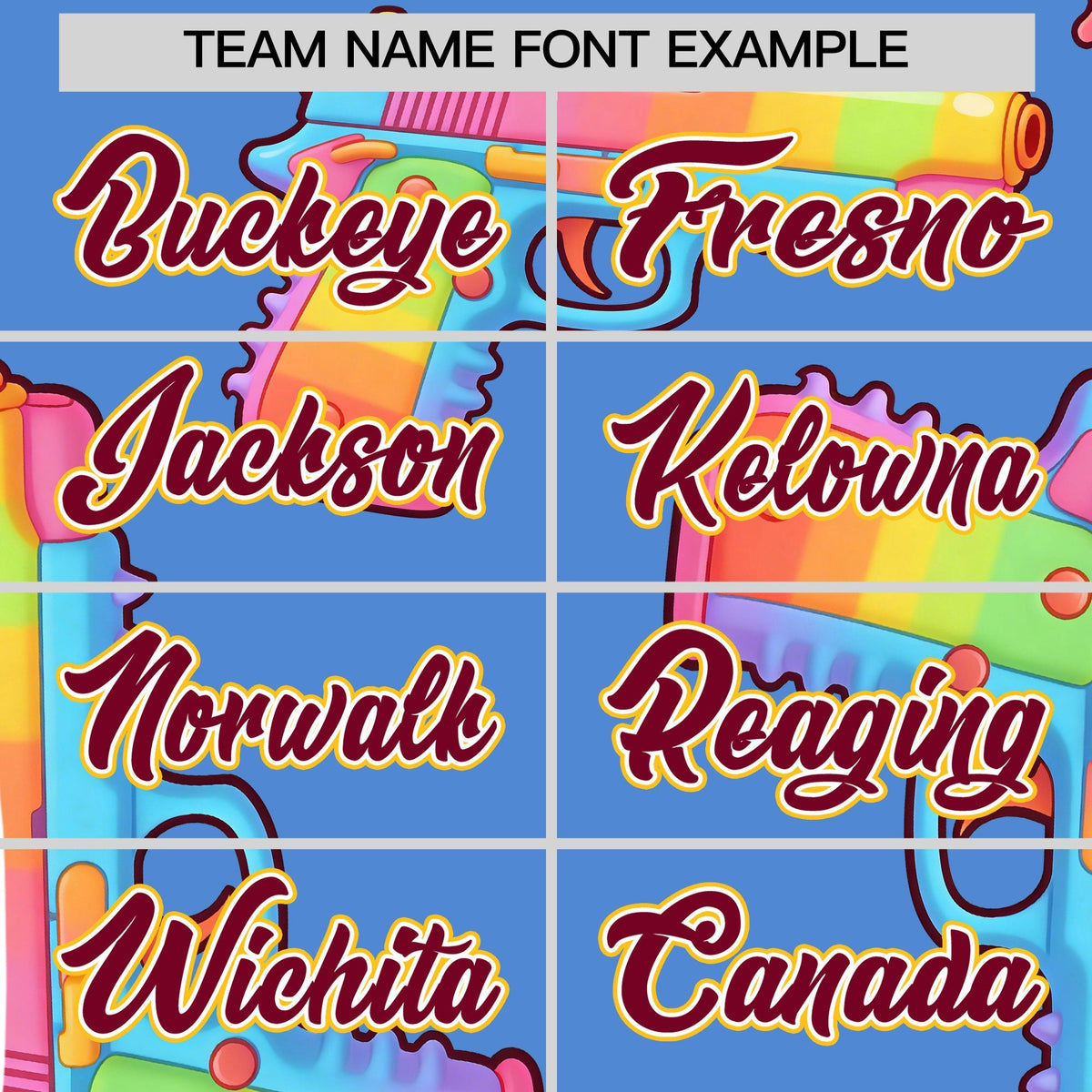 Custom Youth Baseball Jersey Powder Blue Crimson Sugar-Coated Firepower Graffiti Pattern Street Style