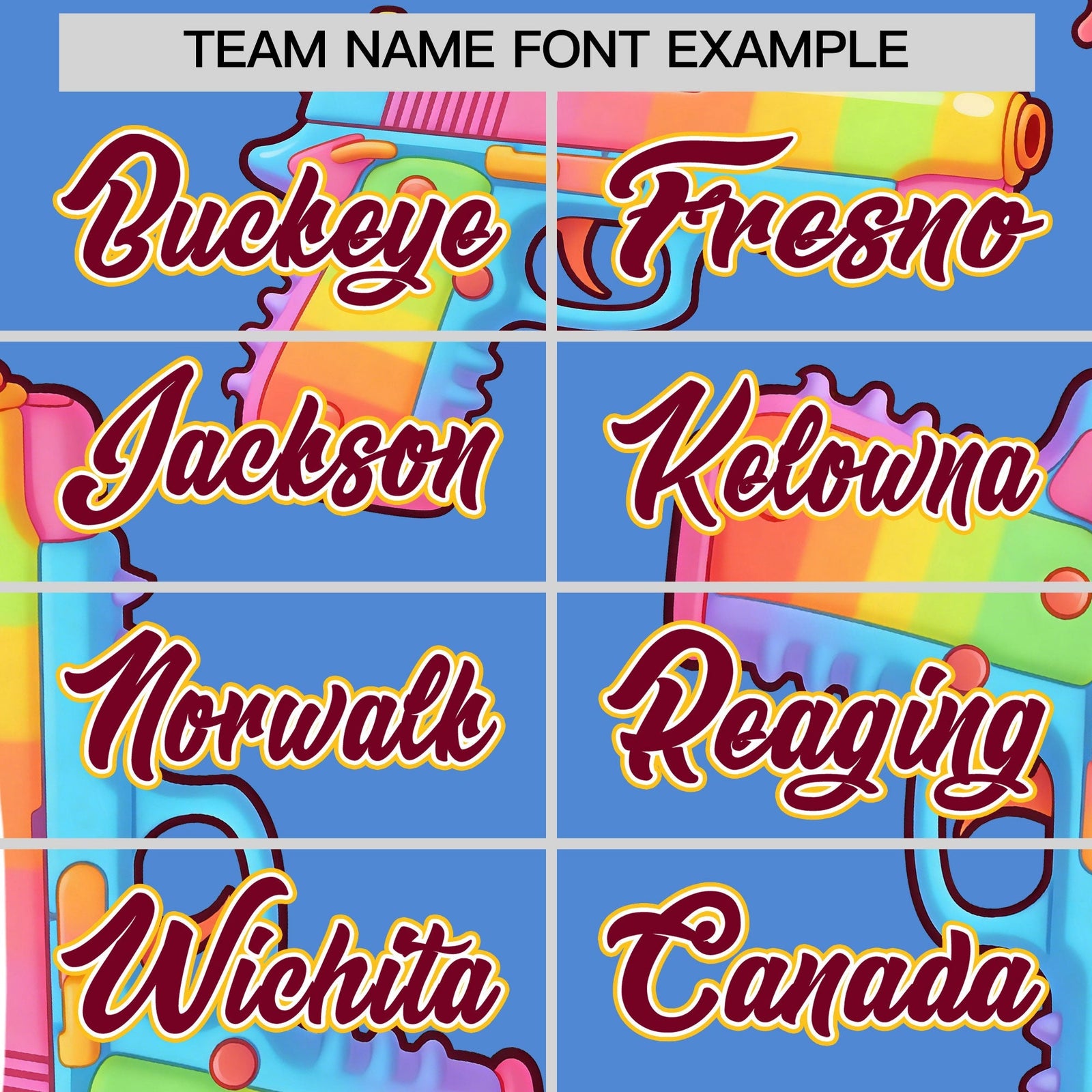 Custom Youth Baseball Jersey Powder Blue Crimson Sugar-Coated Firepower Graffiti Pattern Street Style