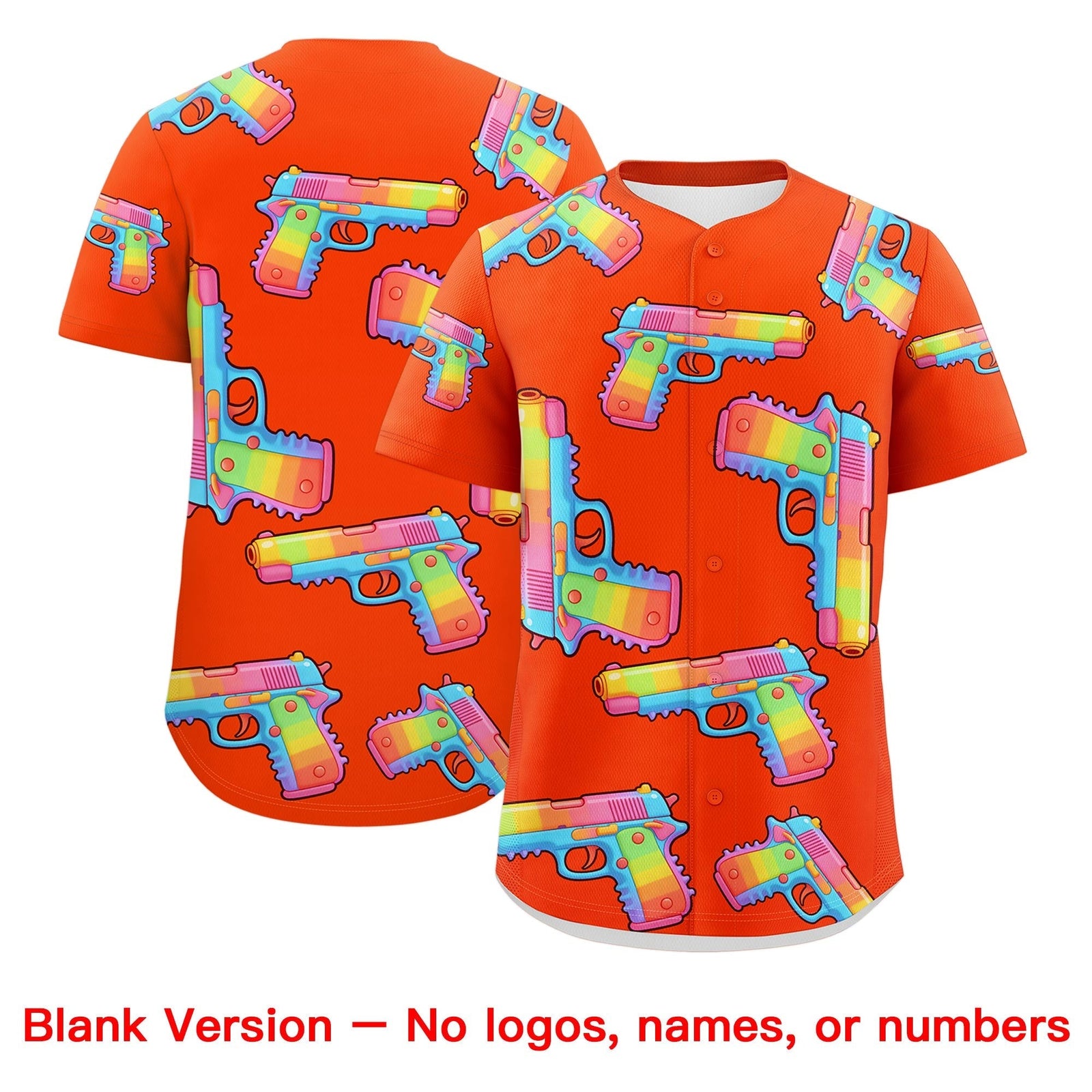 Custom Youth Baseball Jersey Orange Kelly Green Sugar-Coated Firepower Graffiti Pattern Hip-hop