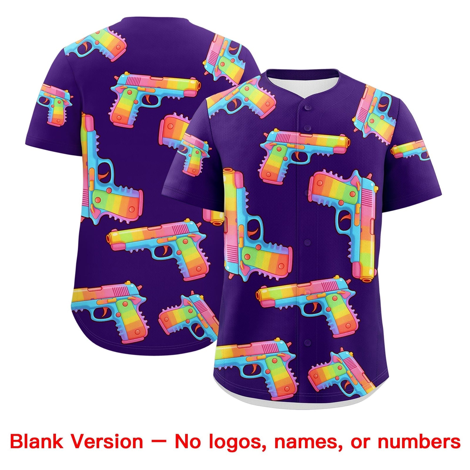 Custom Youth Baseball Jersey Purple Orange Sugar-Coated Firepower Graffiti Pattern Hip-hop