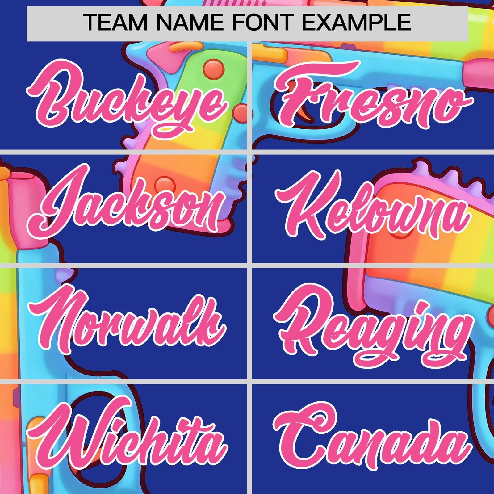 Custom Youth Baseball Jersey Royal Blue Pink Sugar-Coated Firepower Graffiti Pattern Urban Fashion