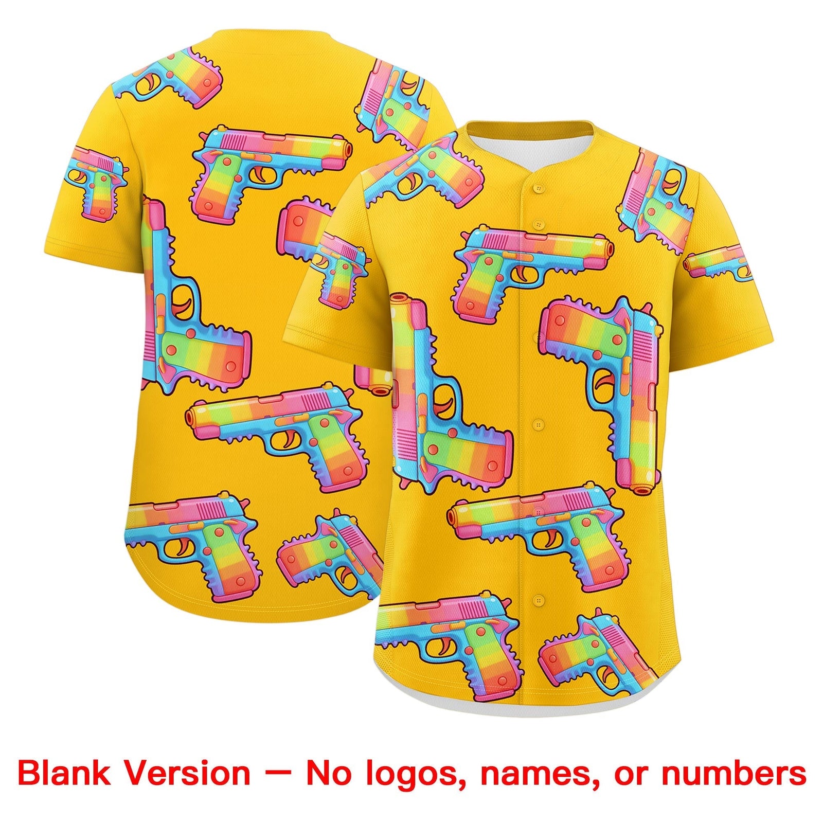 Custom Youth Baseball Jersey Yellow Navy Sugar-Coated Firepower Graffiti Pattern Street Style