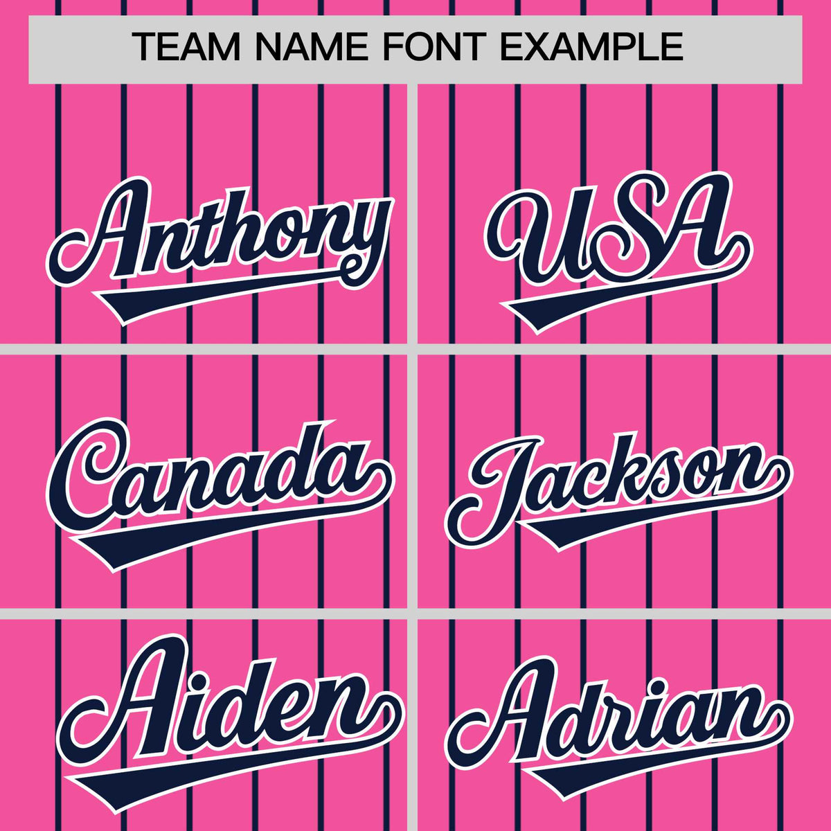 Custom Pink Navy Pinstripe Personalized Two-Tone Authentic Baseball Jersey