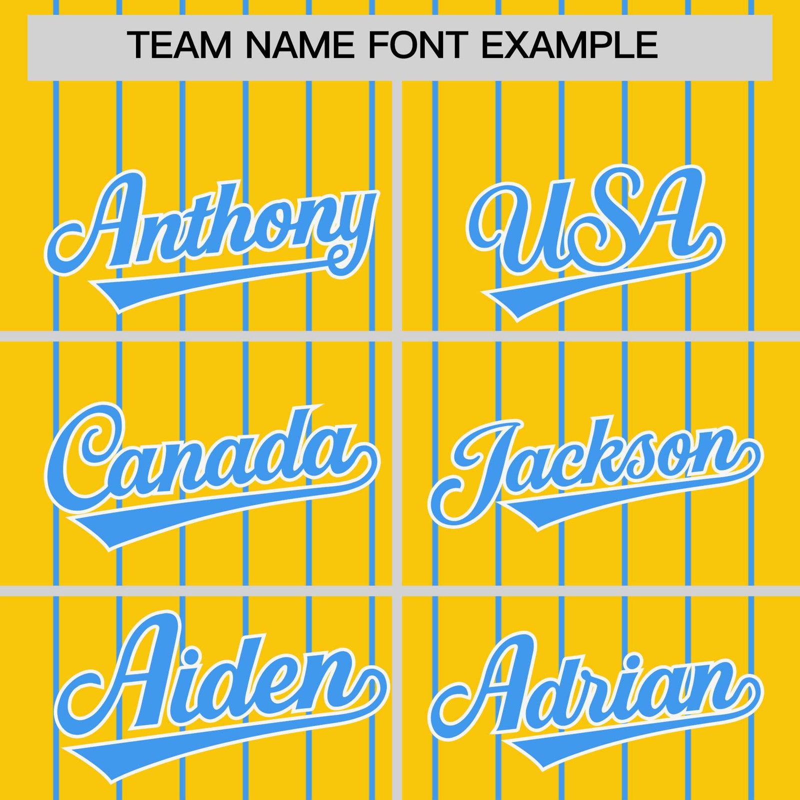 Custom Gold Powder Blue Pinstripe Personalized Two-Tone Authentic Baseball Jersey