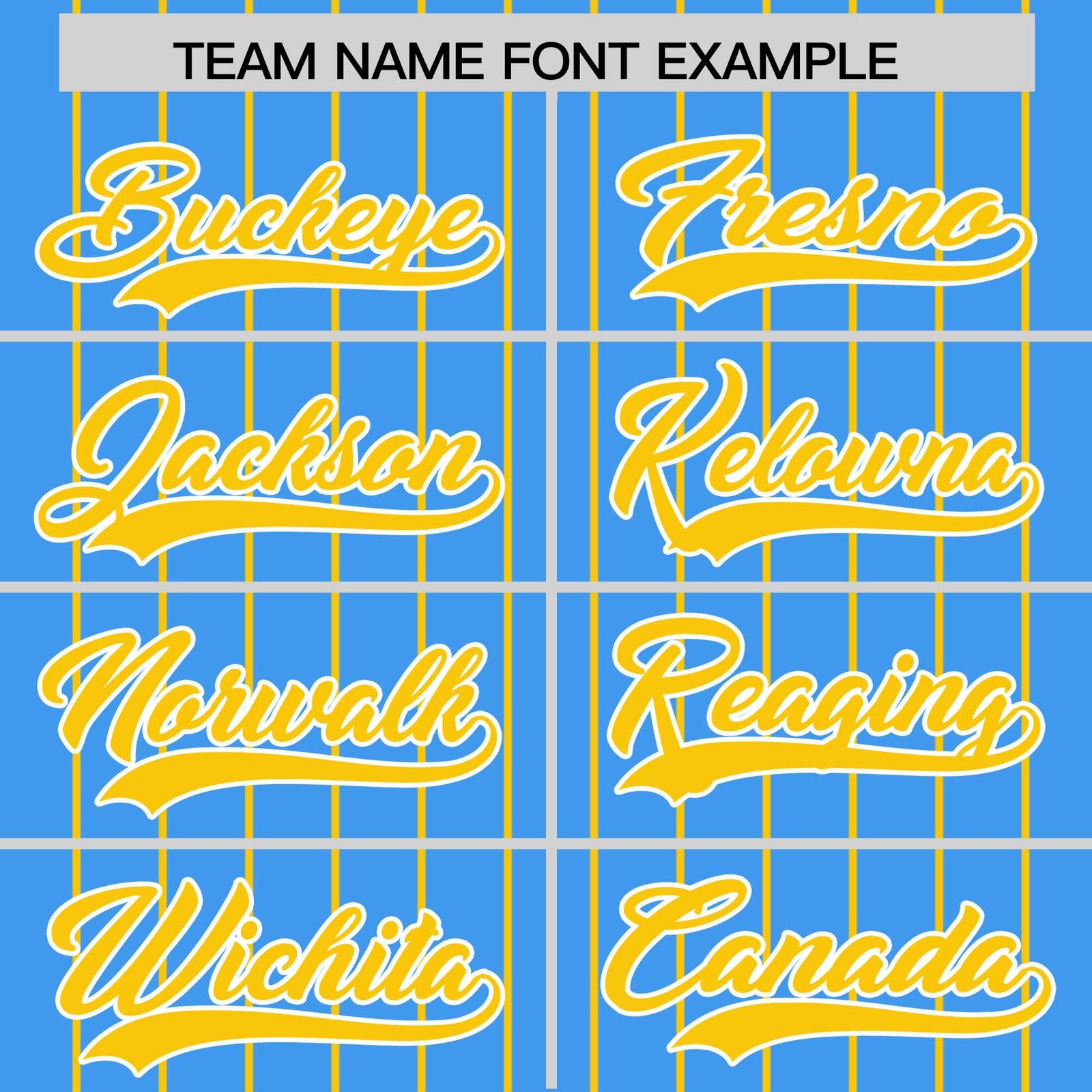 Custom Powder Blue Gold Pinstripe Personalized Two-Tone Authentic Baseball Jersey