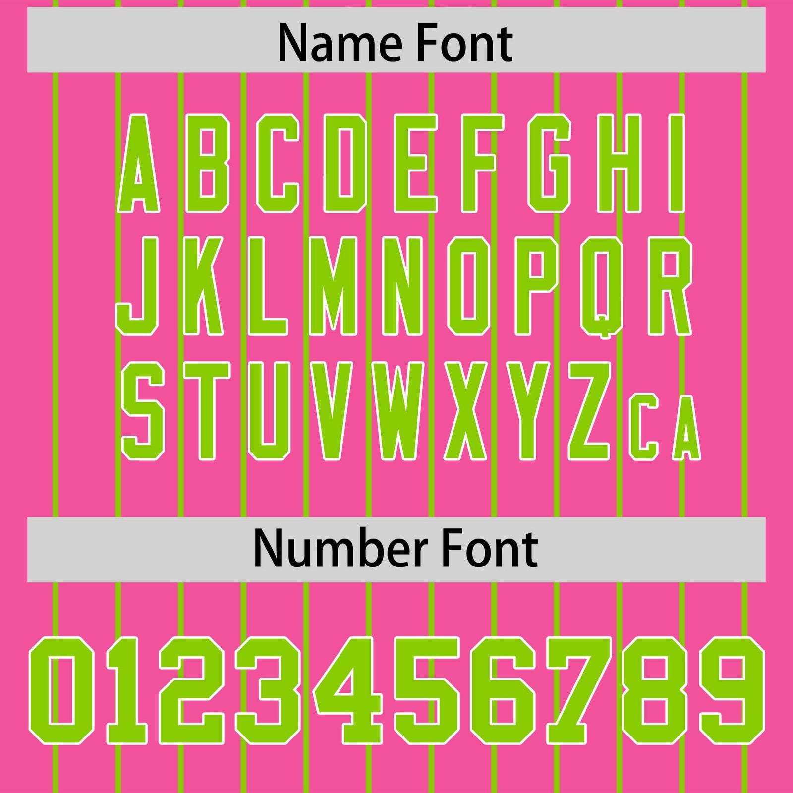 Custom Neon Green Pink Pinstripe Personalized Two-Tone Authentic Baseball Jersey