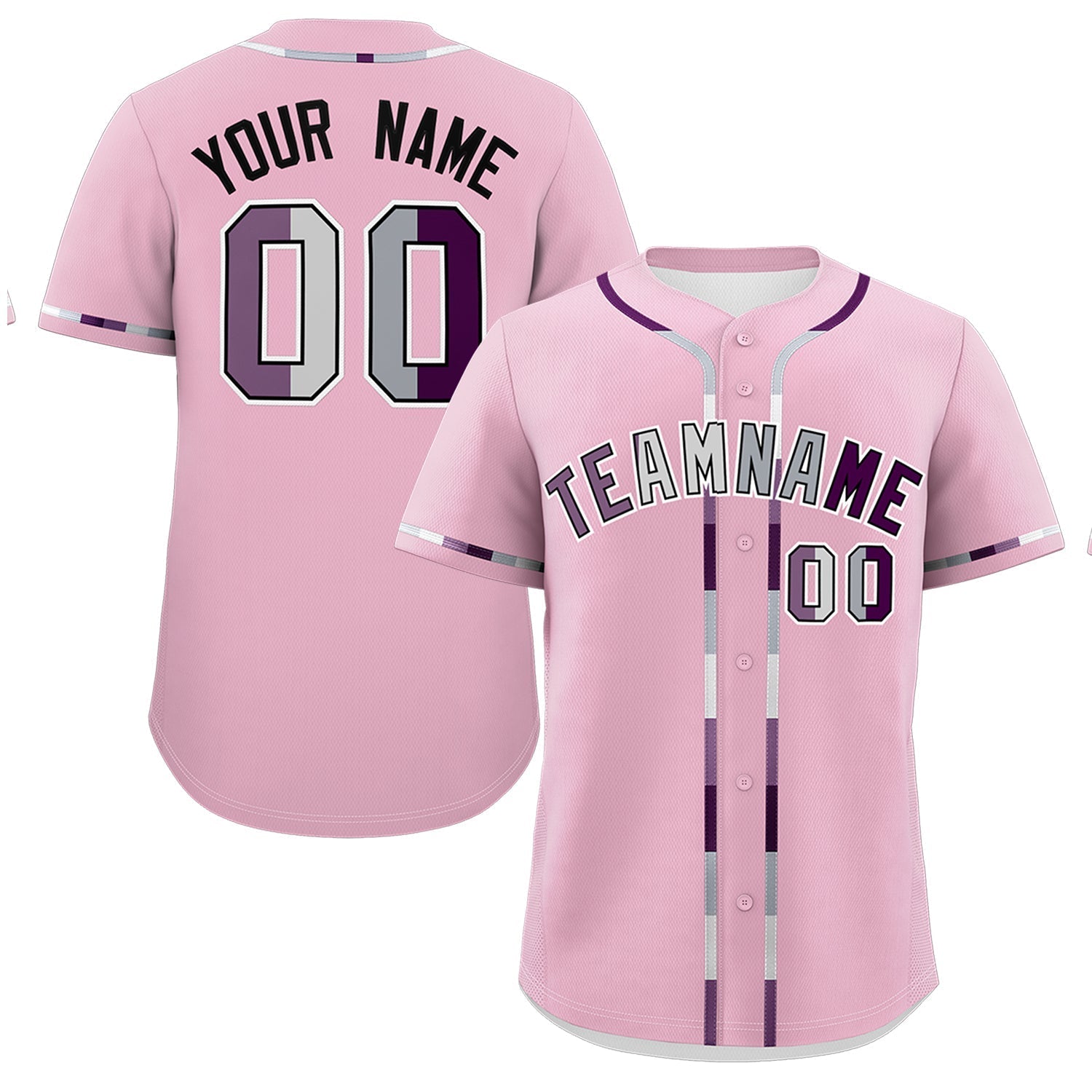 Custom Light Pink Genderless For Pride Month Classic Style Baseball Jersey| KXKSHOP