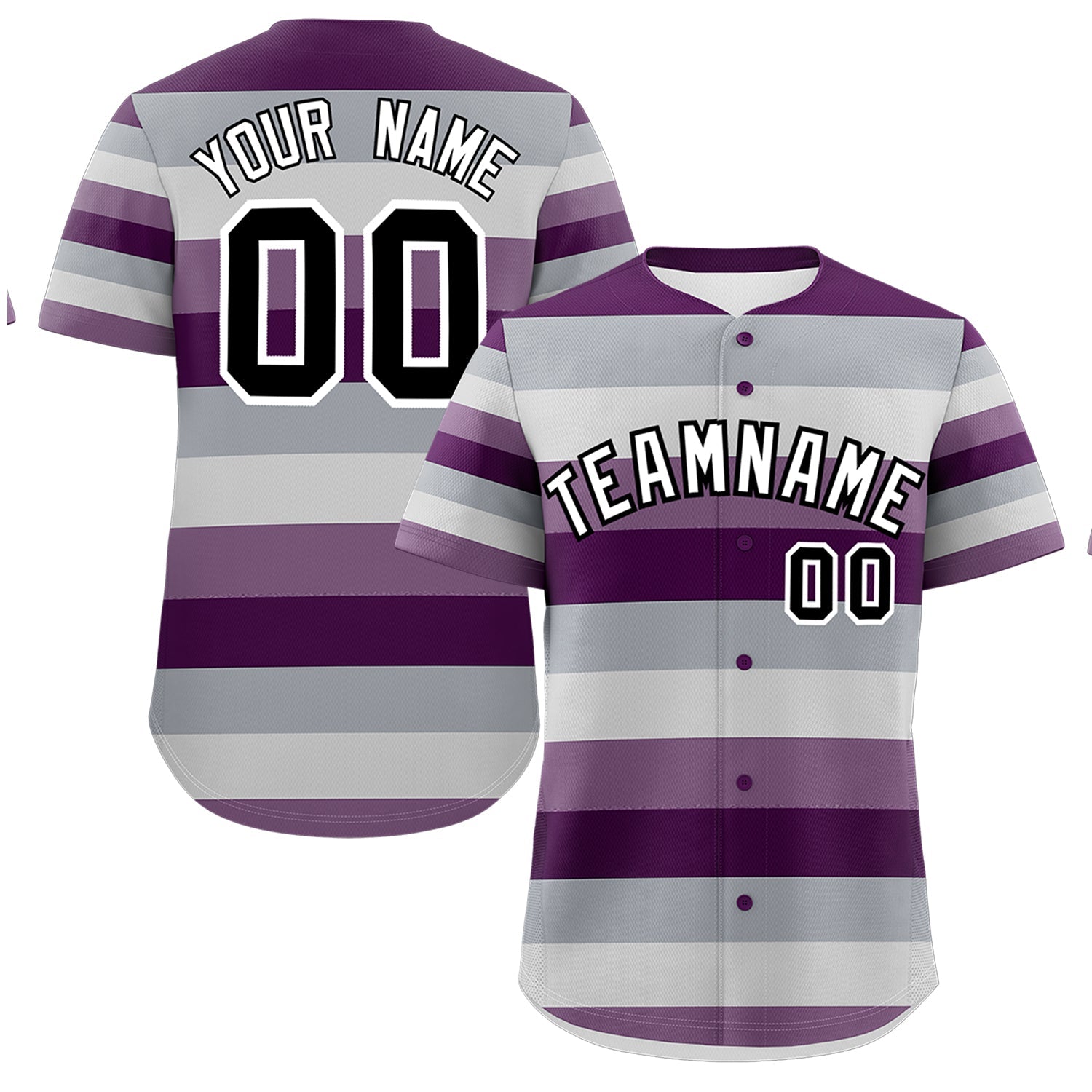 Custom Purple Gray Genderless For Pride Month Classic Style Baseball Jersey| KXKSHOP