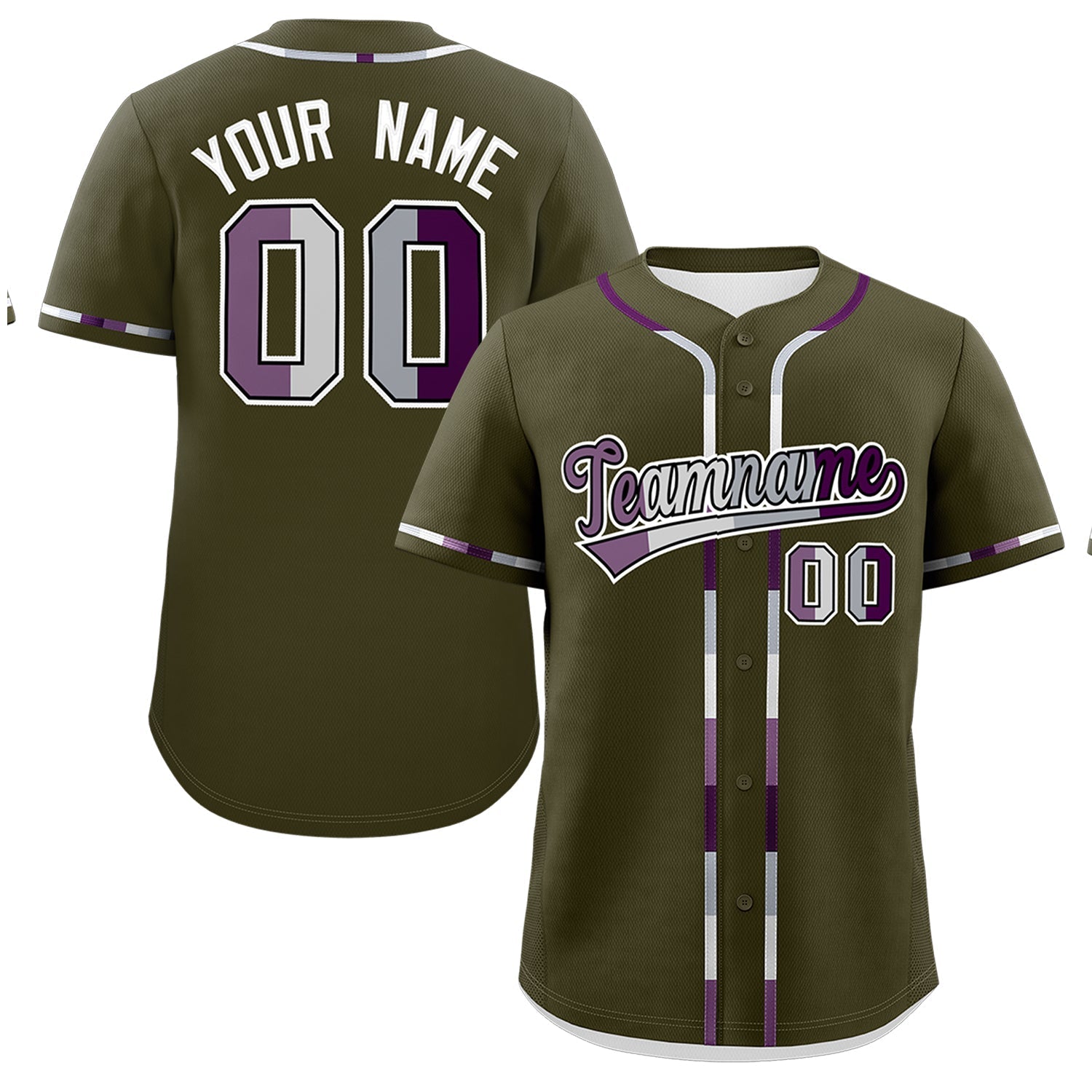 Custom Olive Genderless For Pride Month Classic Style Baseball Jersey| KXKSHOP