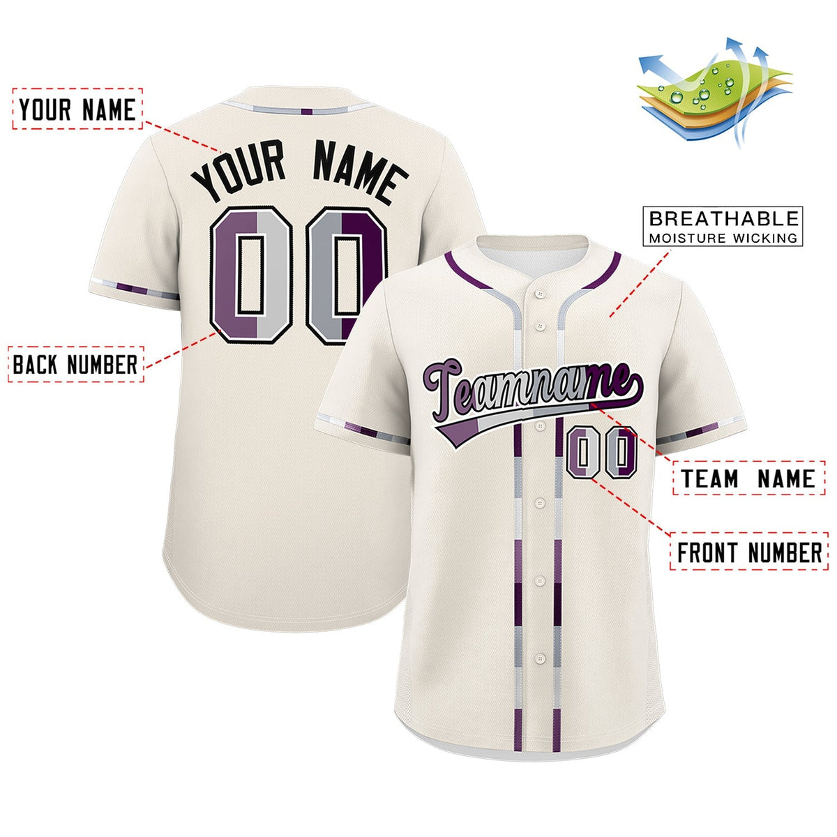 Custom Cream Genderless For Pride Month Classic Style Baseball Jersey| KXKSHOP