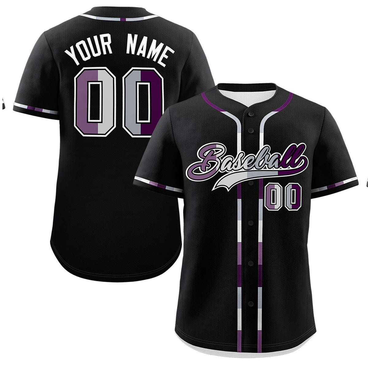 Custom Black Genderless For Pride Month Classic Style Baseball Jersey| KXKSHOP
