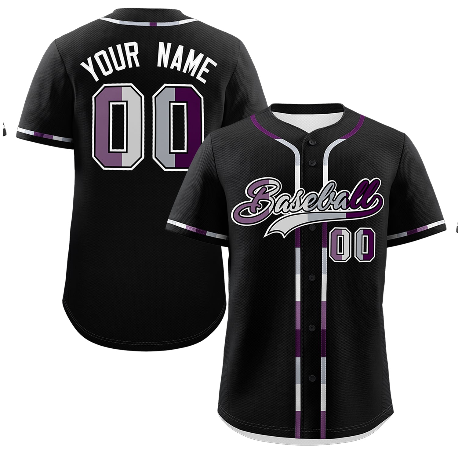 Custom Black Genderless For Pride Month Classic Style Baseball Jersey| KXKSHOP