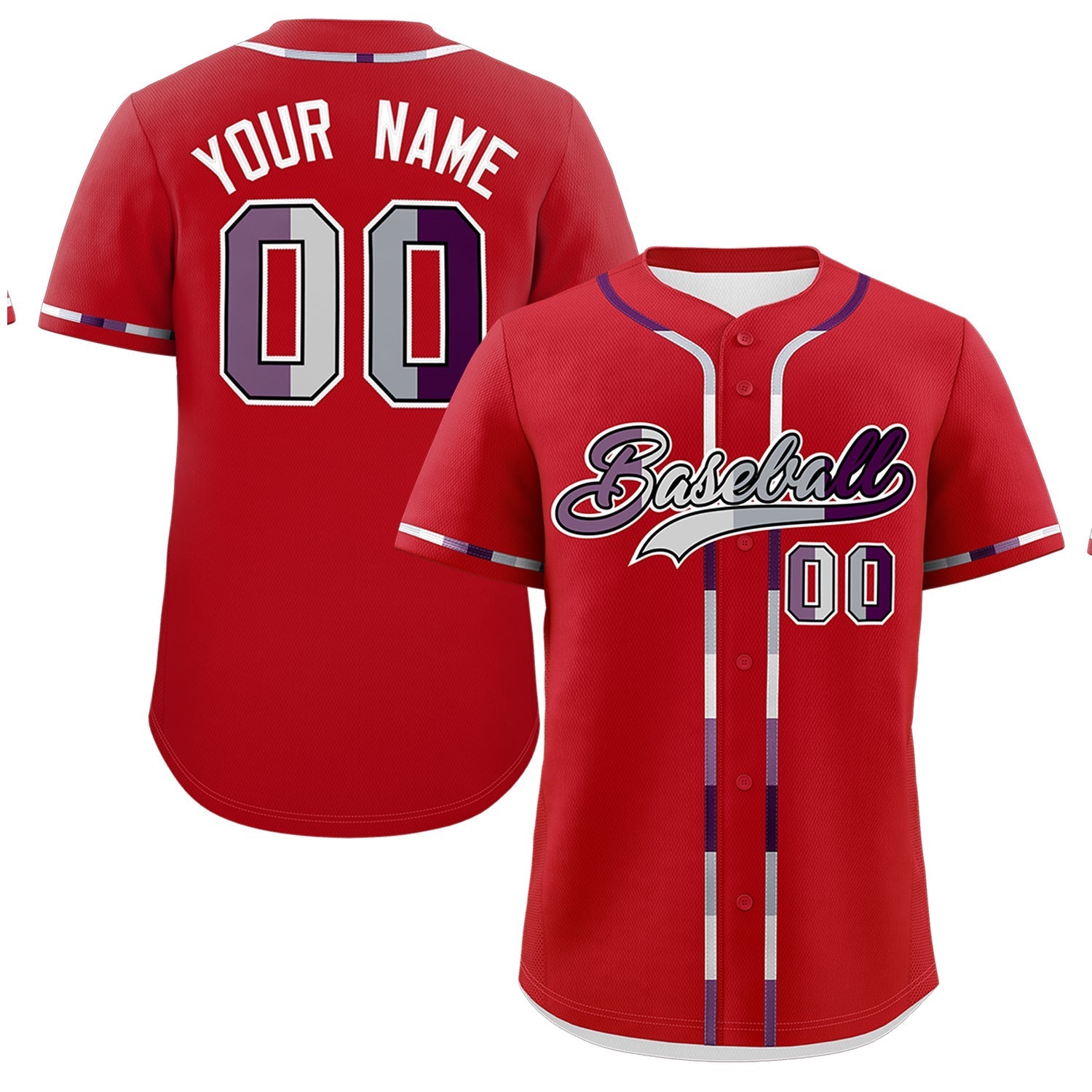 Custom Red Genderless For Pride Month Classic Style Baseball Jersey| KXKSHOP