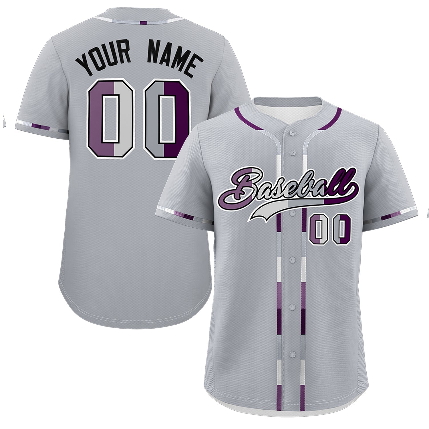 Custom Gray Genderless For Pride Month Classic Style Baseball Jersey| KXKSHOP