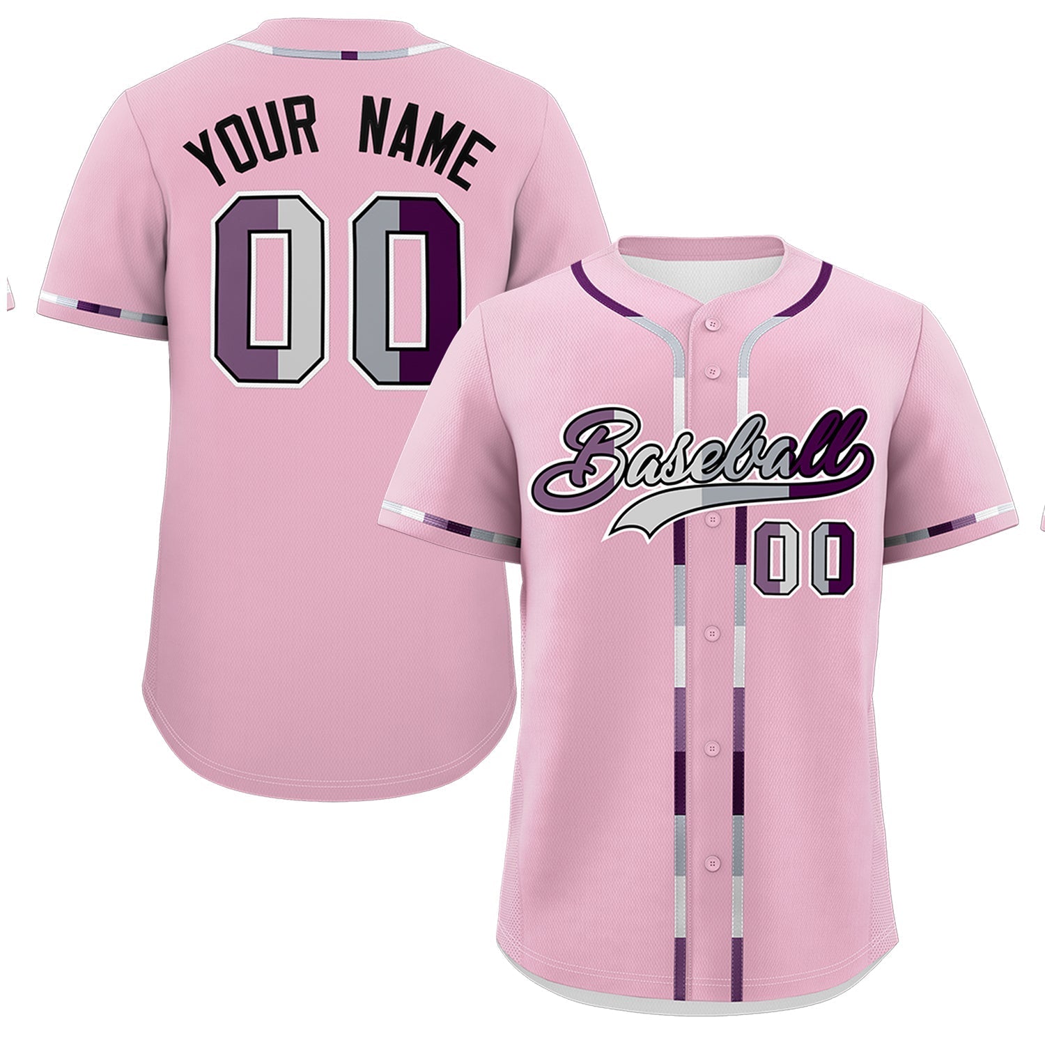 Custom Light Pink Genderless For Pride Month Classic Style Baseball Jersey| KXKSHOP