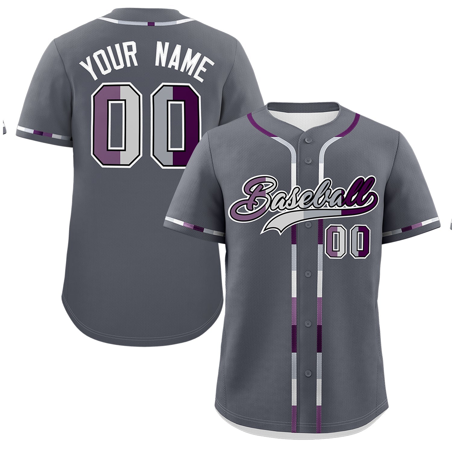 Custom Dark Gray Genderless For Pride Month Classic Style Baseball Jersey| KXKSHOP