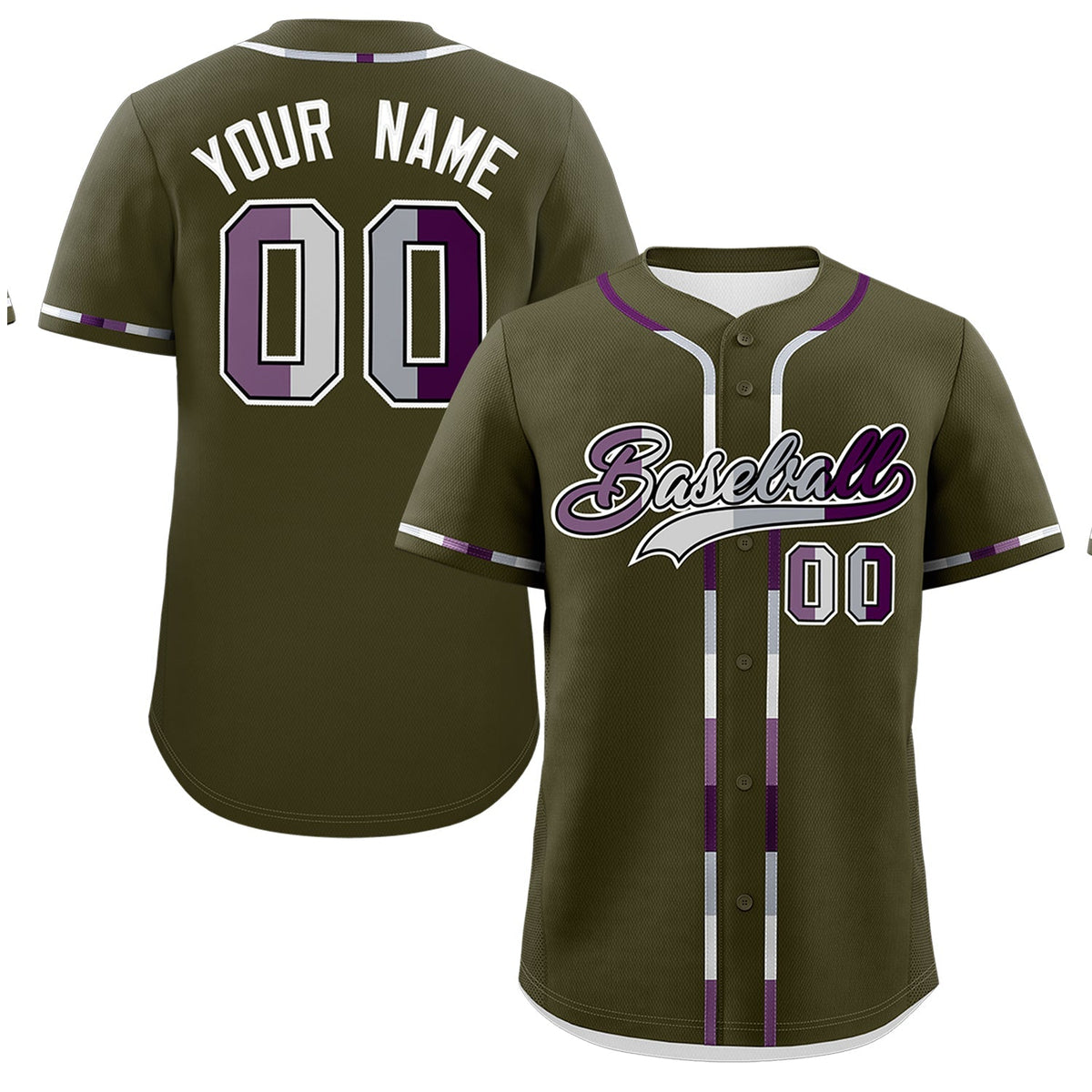 Custom Olive Genderless For Pride Month Classic Style Baseball Jersey| KXKSHOP