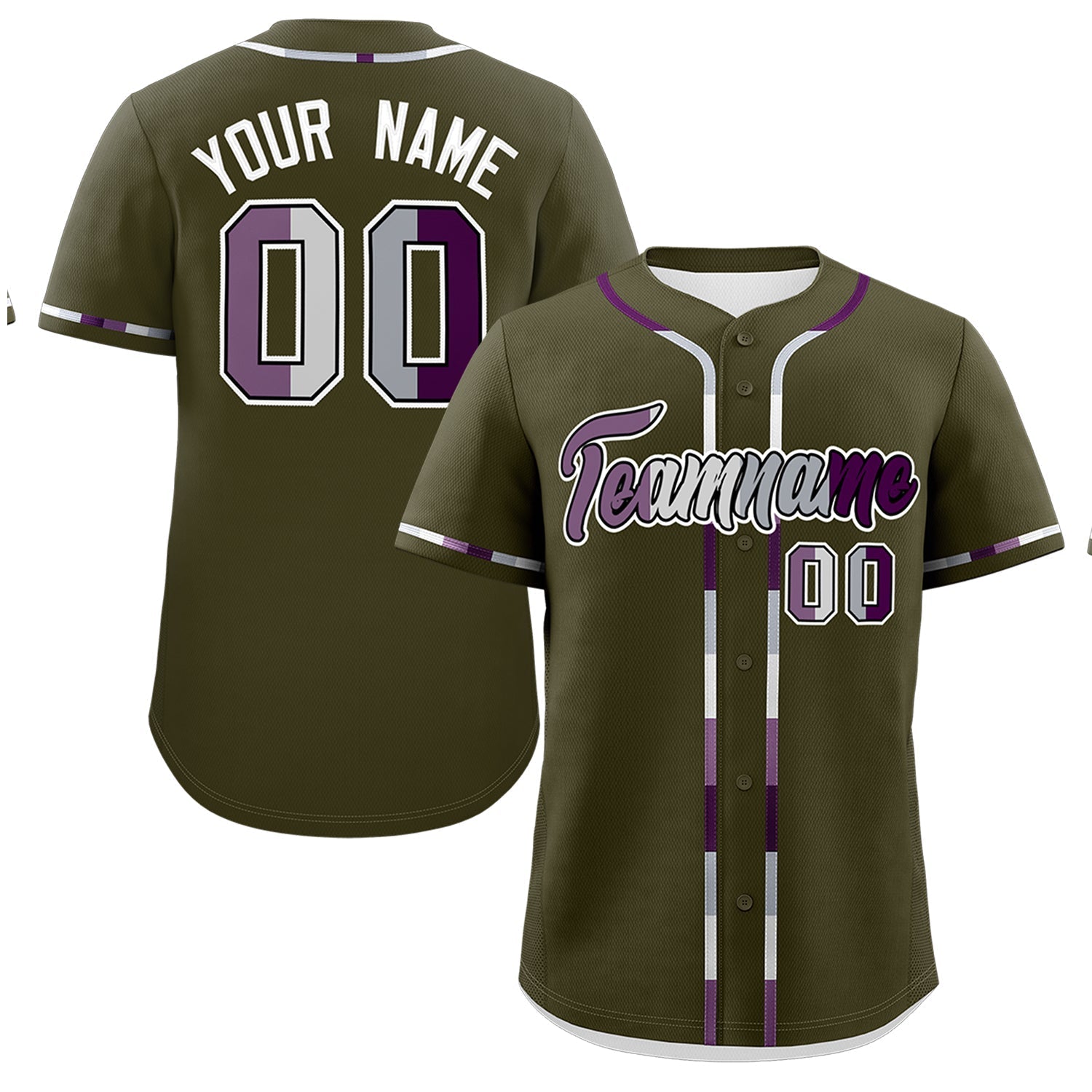 Custom Olive Genderless For Pride Month Classic Style Baseball Jersey| KXKSHOP
