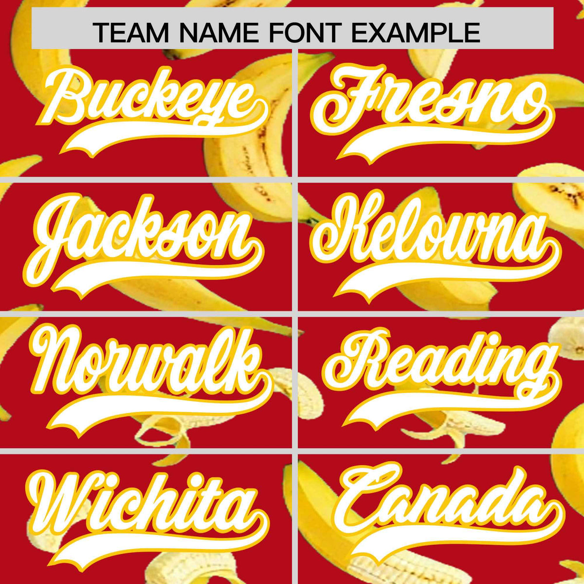Custom Red Banana Graffiti Pattern Fashion Authentic Baseball Jersey | Graffiti Pattern | Embroidery&amp;Dye-sublimation printing | KXKSHOP